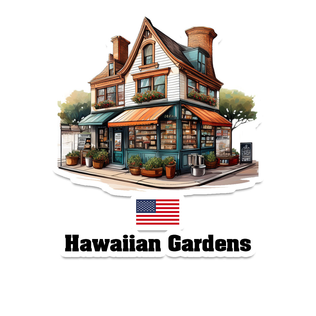 Hawaiian Gardens Sticker