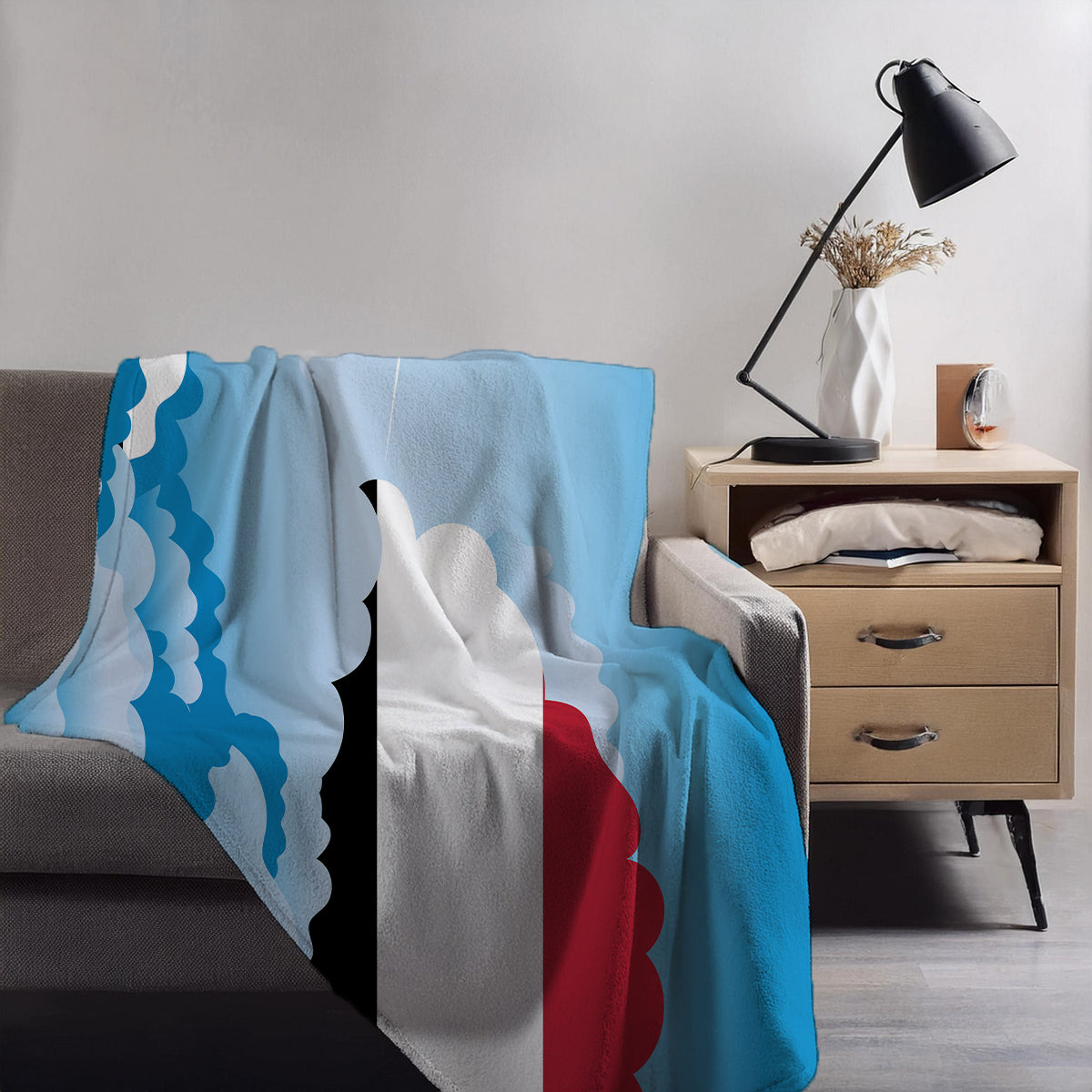 Yemen Day Clouds Blanket Throw