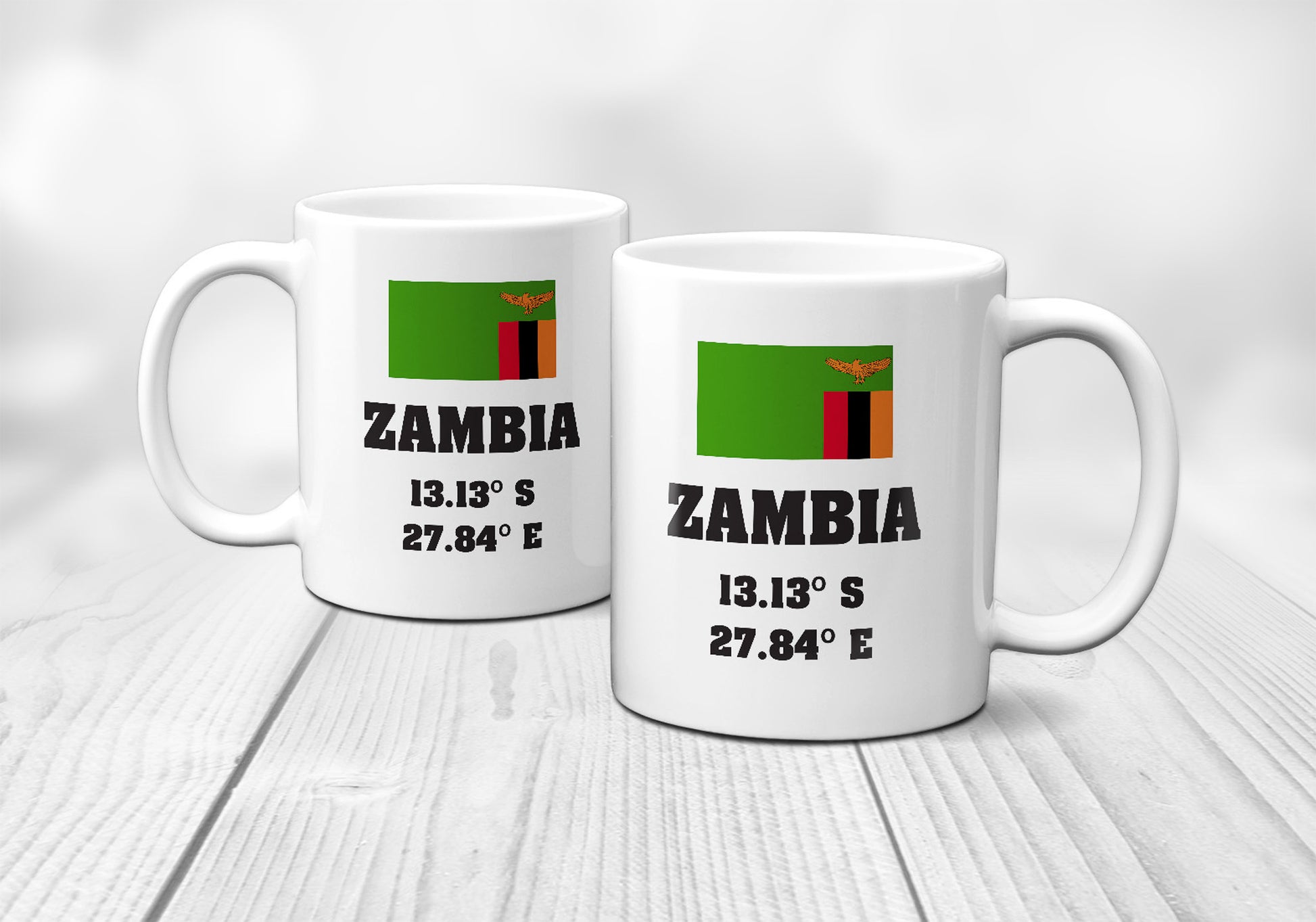 Zambia Laitutude Longitude Mug