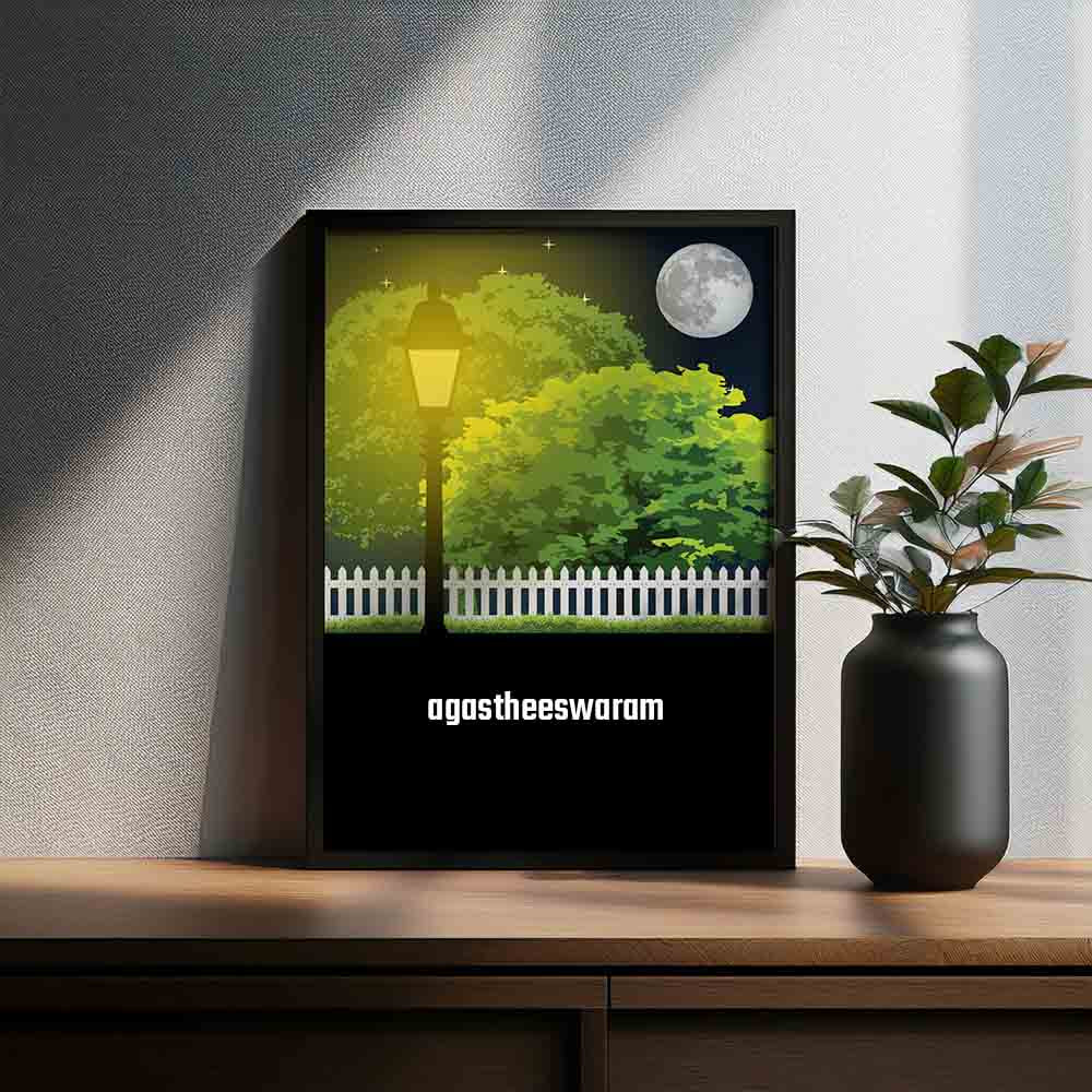 Agastheeswaram Home Trees Poster Framed 