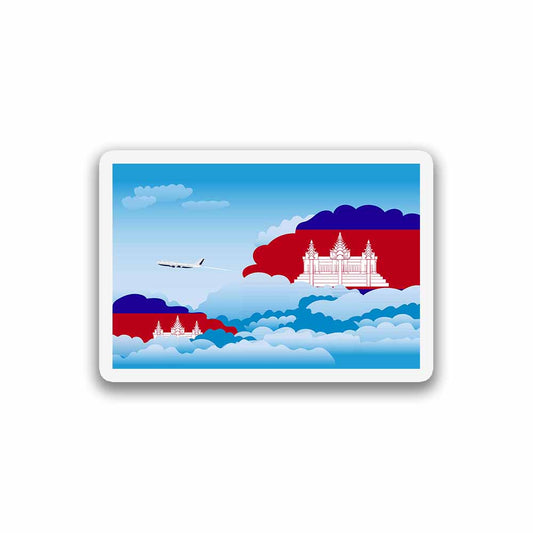 Cambodia Day Clouds Fridge Magnet