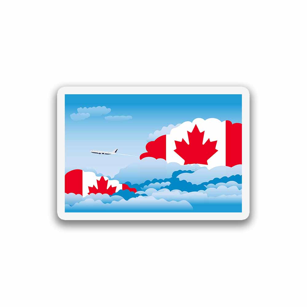 Canada Day Clouds Fridge Magnet