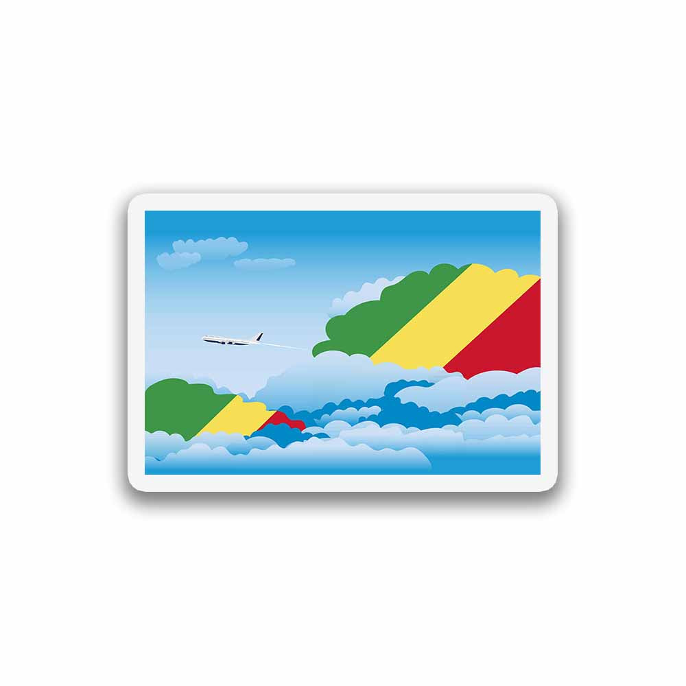 Congo, Republic of the Day Clouds Fridge Magnet