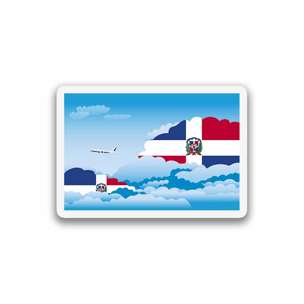Dominican Republic Day Clouds Fridge Magnet