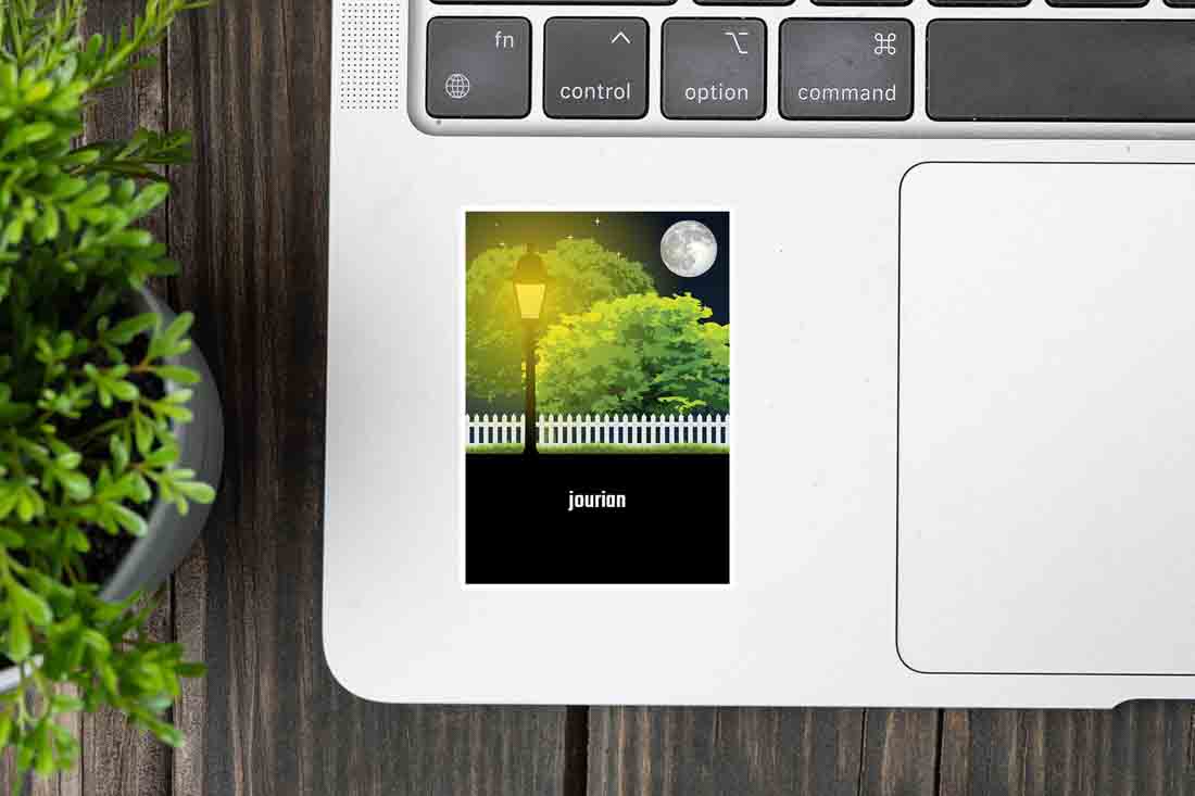 Jourian Home Trees Moon Vertical Sticker