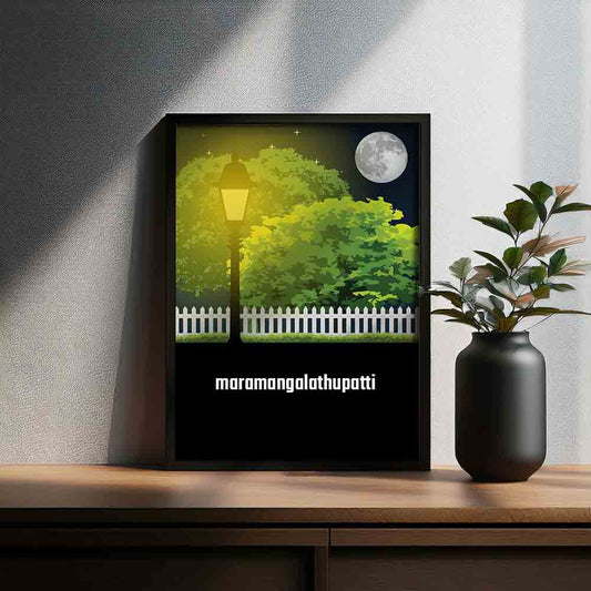 Maramangalathupatti Home Trees Poster Framed 
