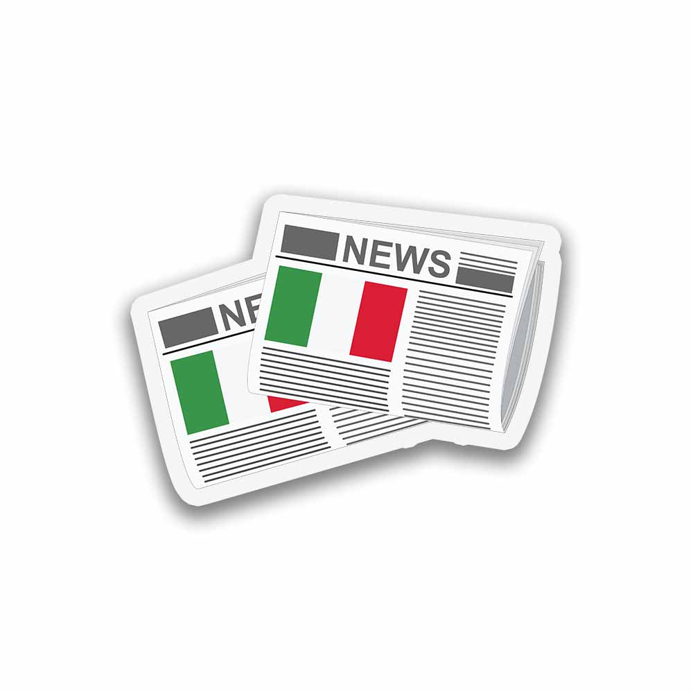 Italy Newspapers Sticker