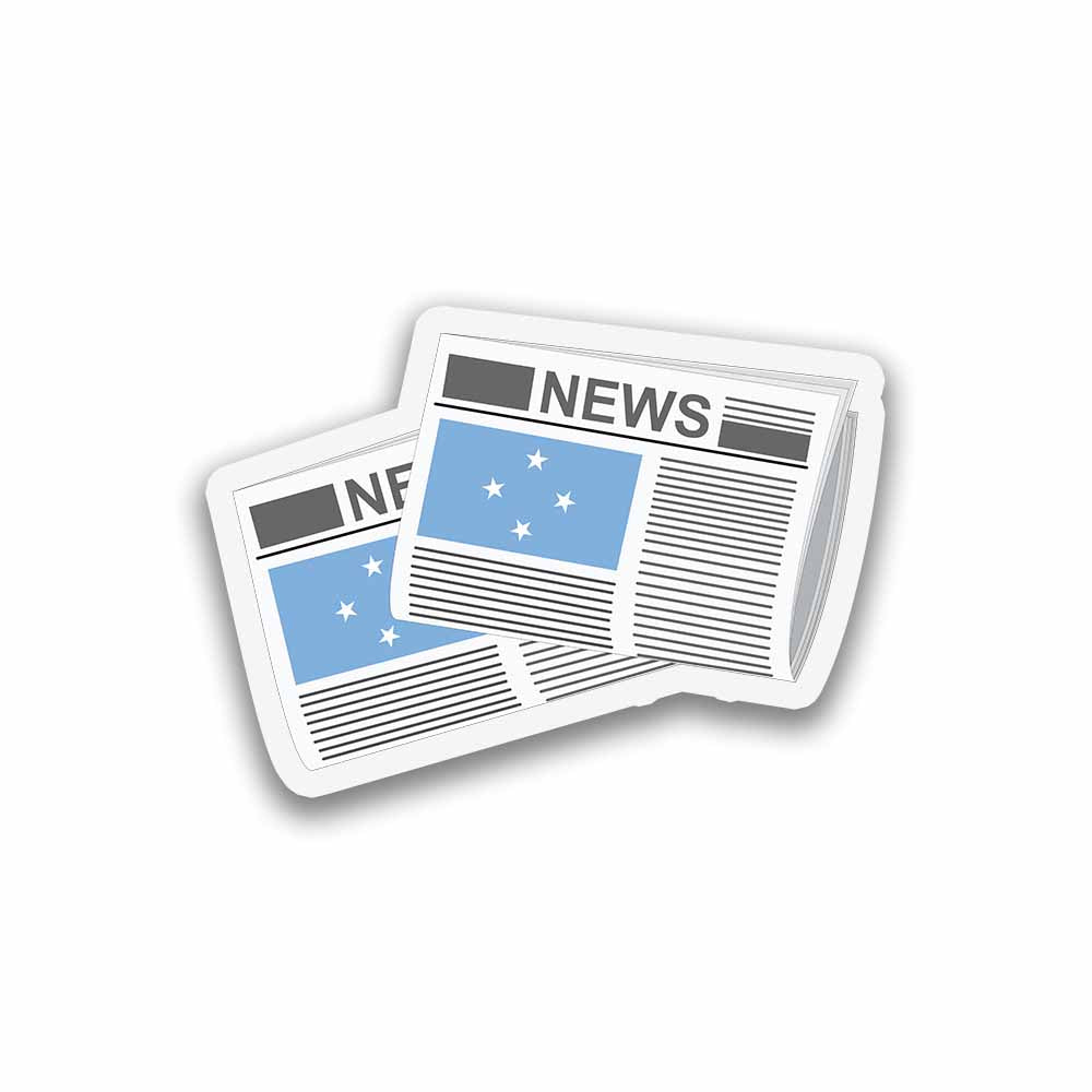 Micronesia Federated States Newspapers Fridge Magnet