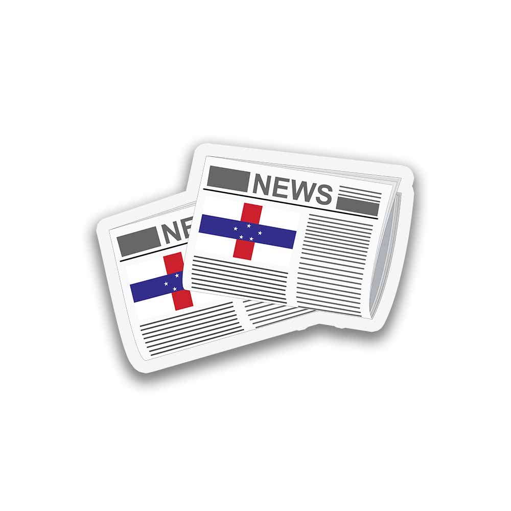 Netherlands Antilles Newspapers Fridge Magnet