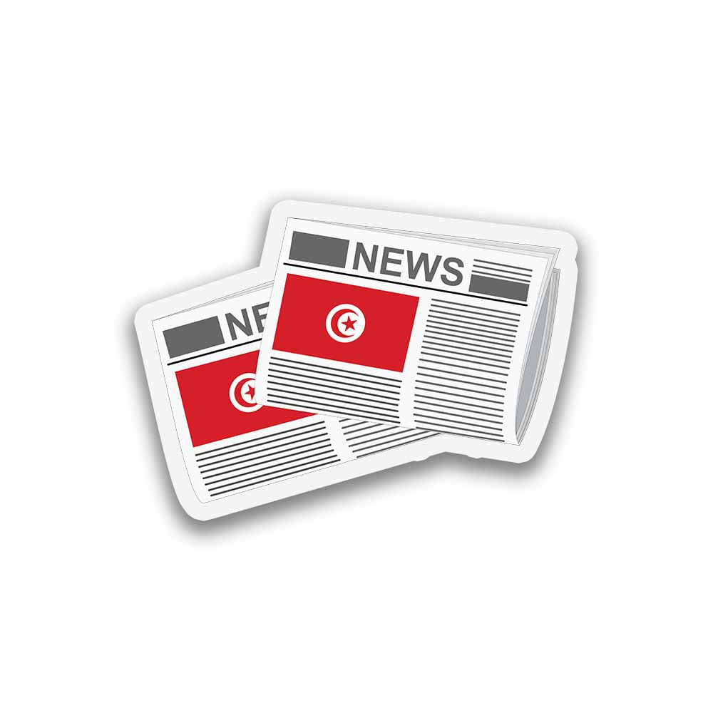 Tunisia Newspapers Fridge Magnet