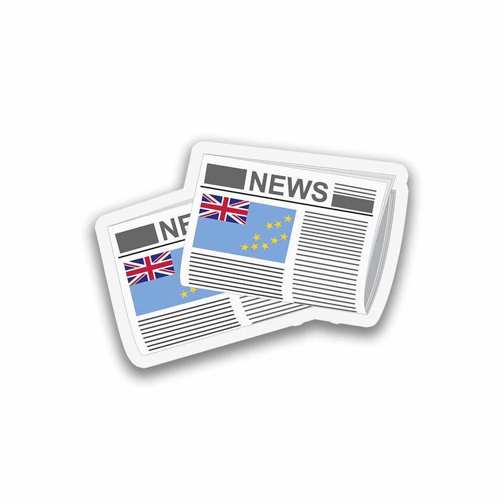 Tuvalu Newspapers Fridge Magnet