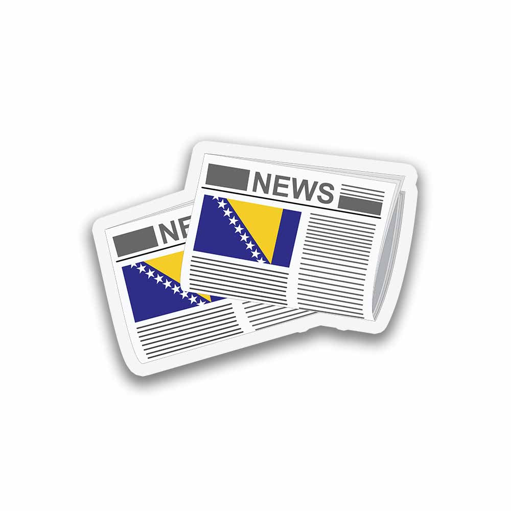 Bosnia and Herzegovina Newspapers Fridge Magnet
