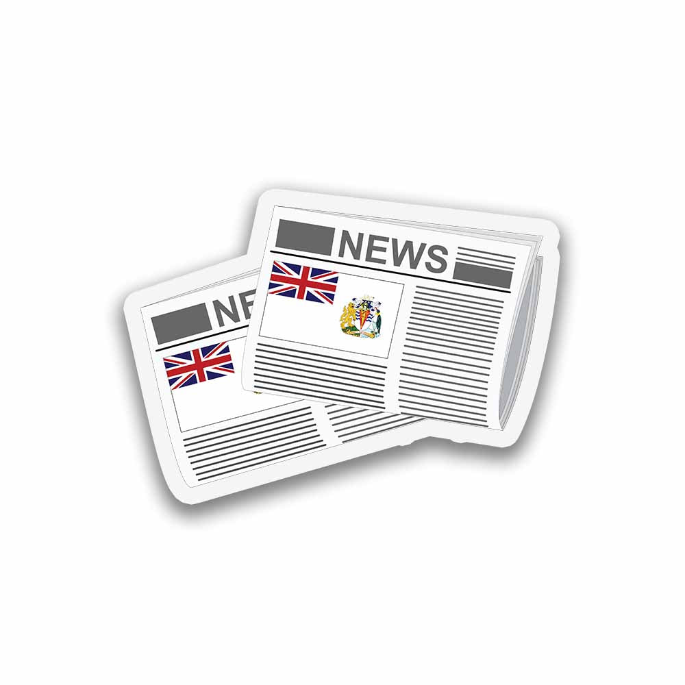 British Antarctic Territory Newspapers Fridge Magnet