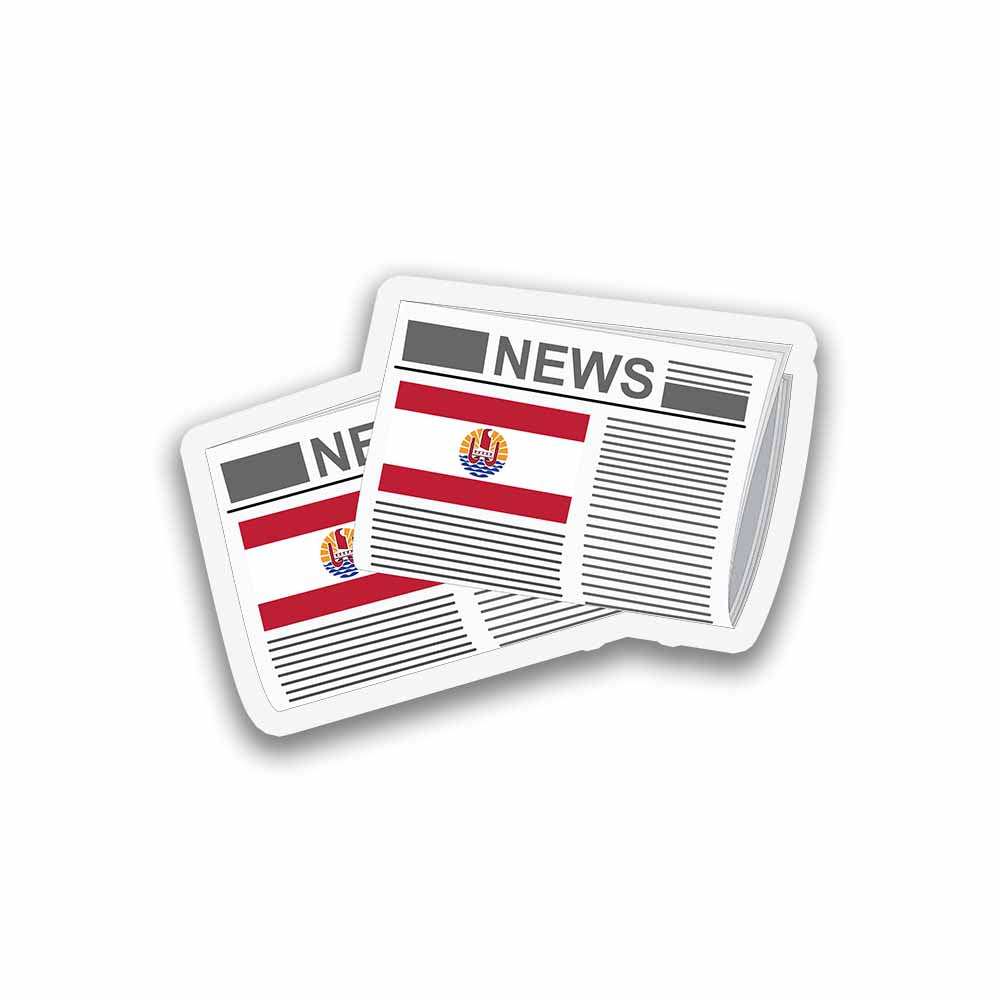 French Polynesia Newspapers Fridge Magnet