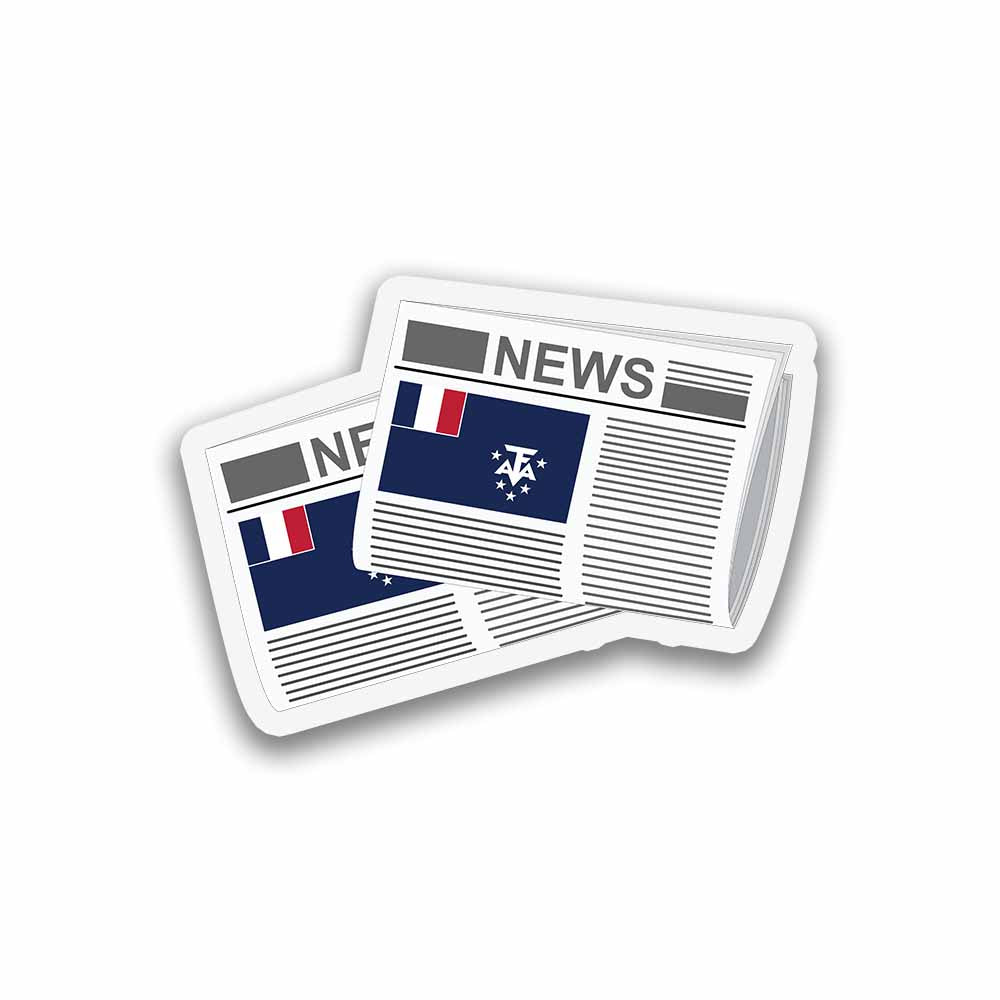 French Southern and Antarctic Lands Newspapers Fridge Magnet