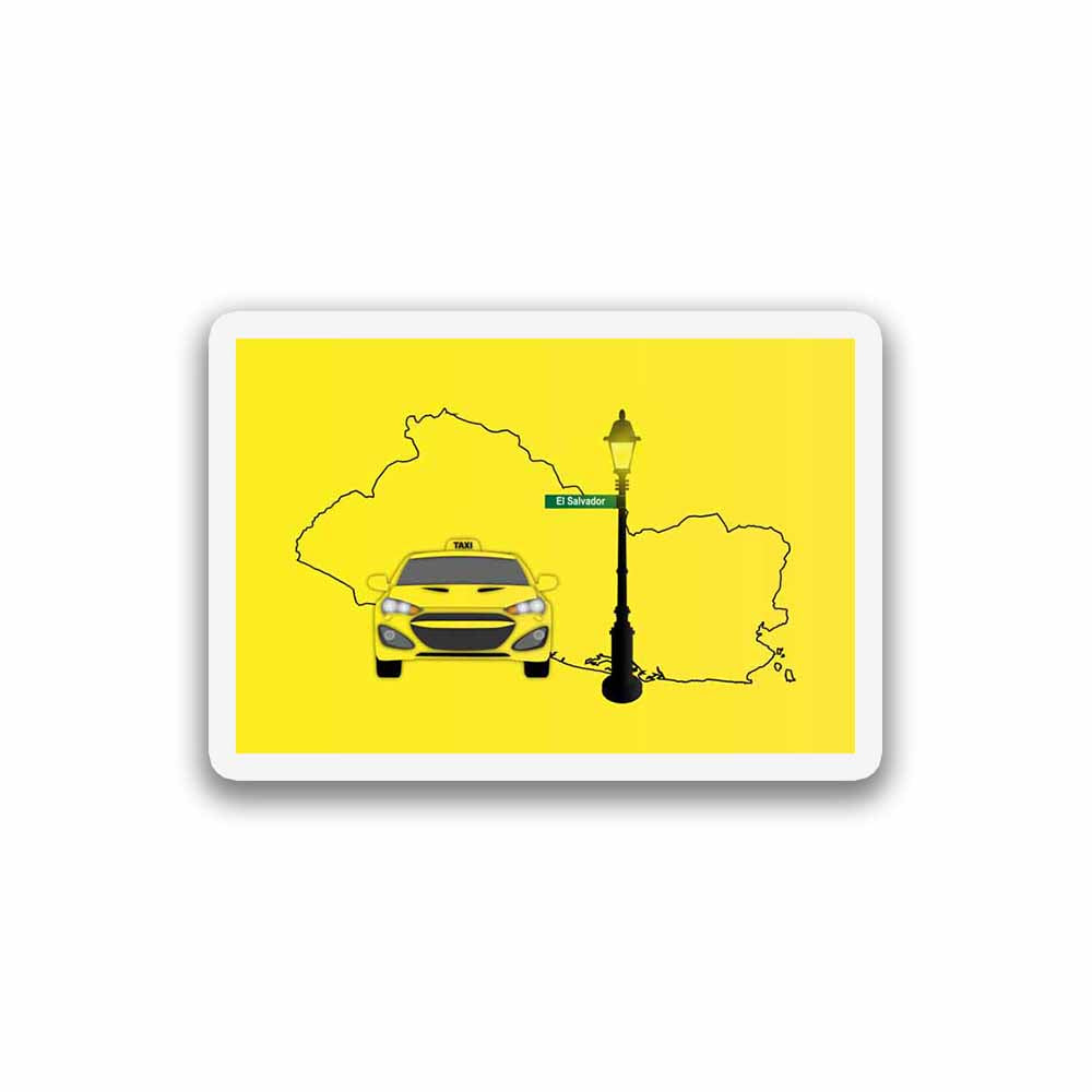 El Salvador Taxi Fridge Magnet