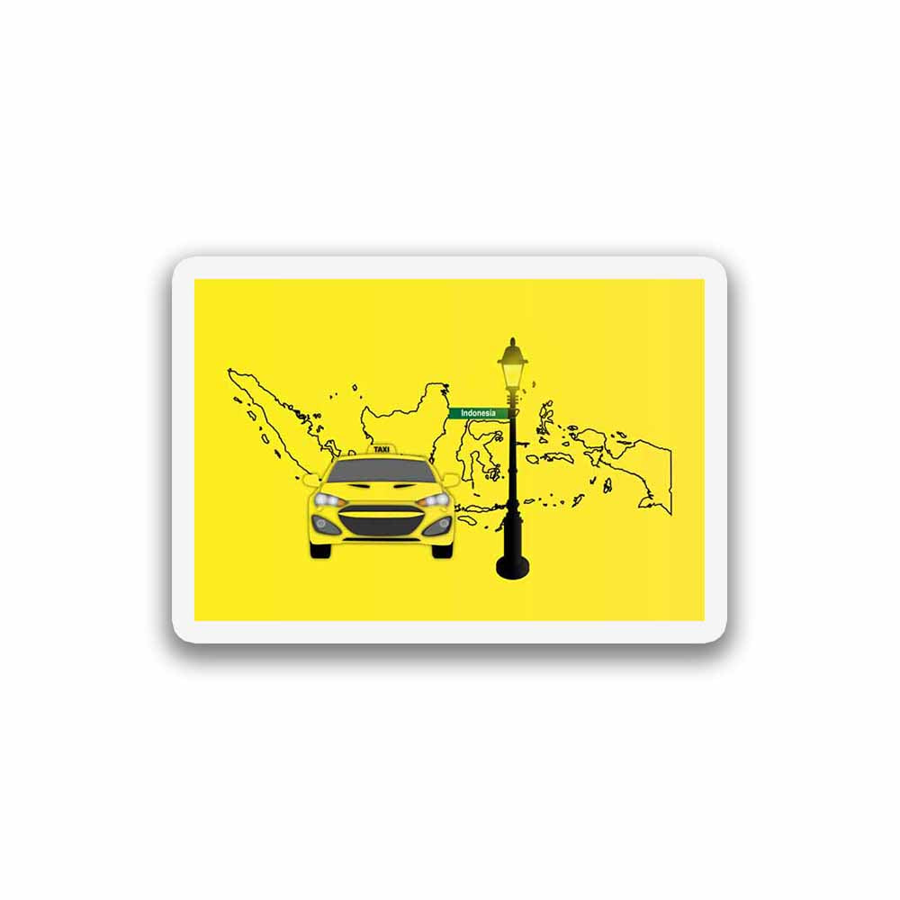 Indonesia Taxi Fridge Magnet