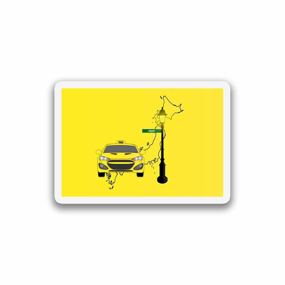Japan Taxi Fridge Magnet