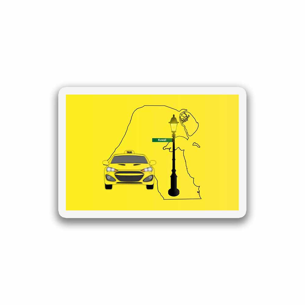 Kuwait Taxi Fridge Magnet