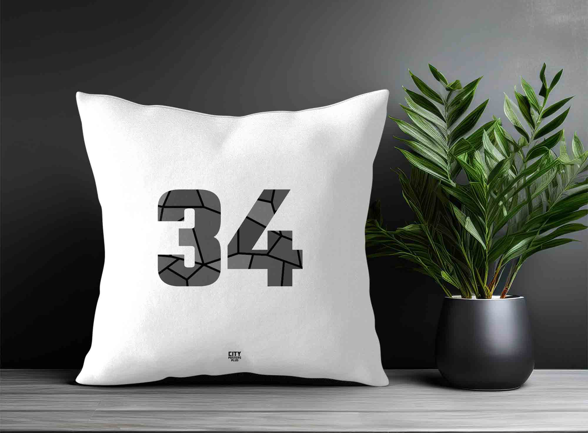 Print Deliver Plus 34 Number Square & Rectangle Pillow Cases