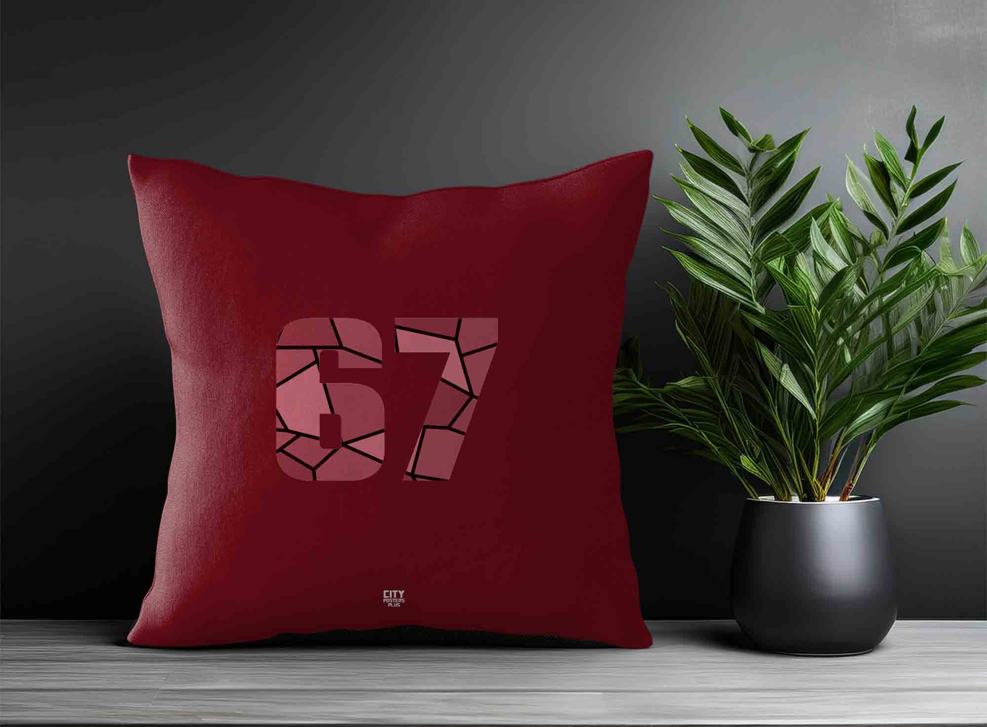 Print Deliver Plus 67 Number Square & Rectangle Pillow Cases