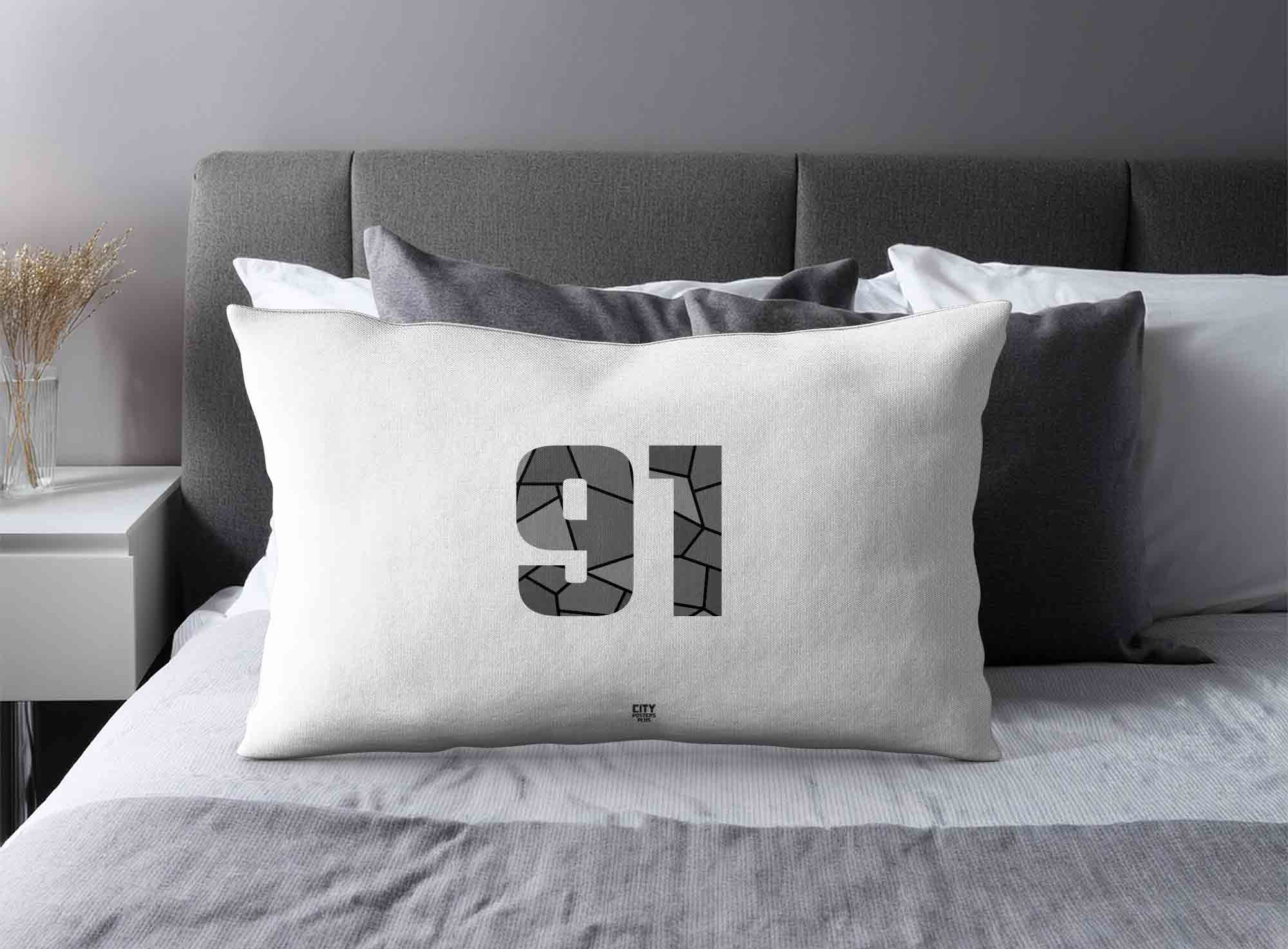 Print Deliver Plus 91 Number Square & Rectangle Pillow Cases image 2