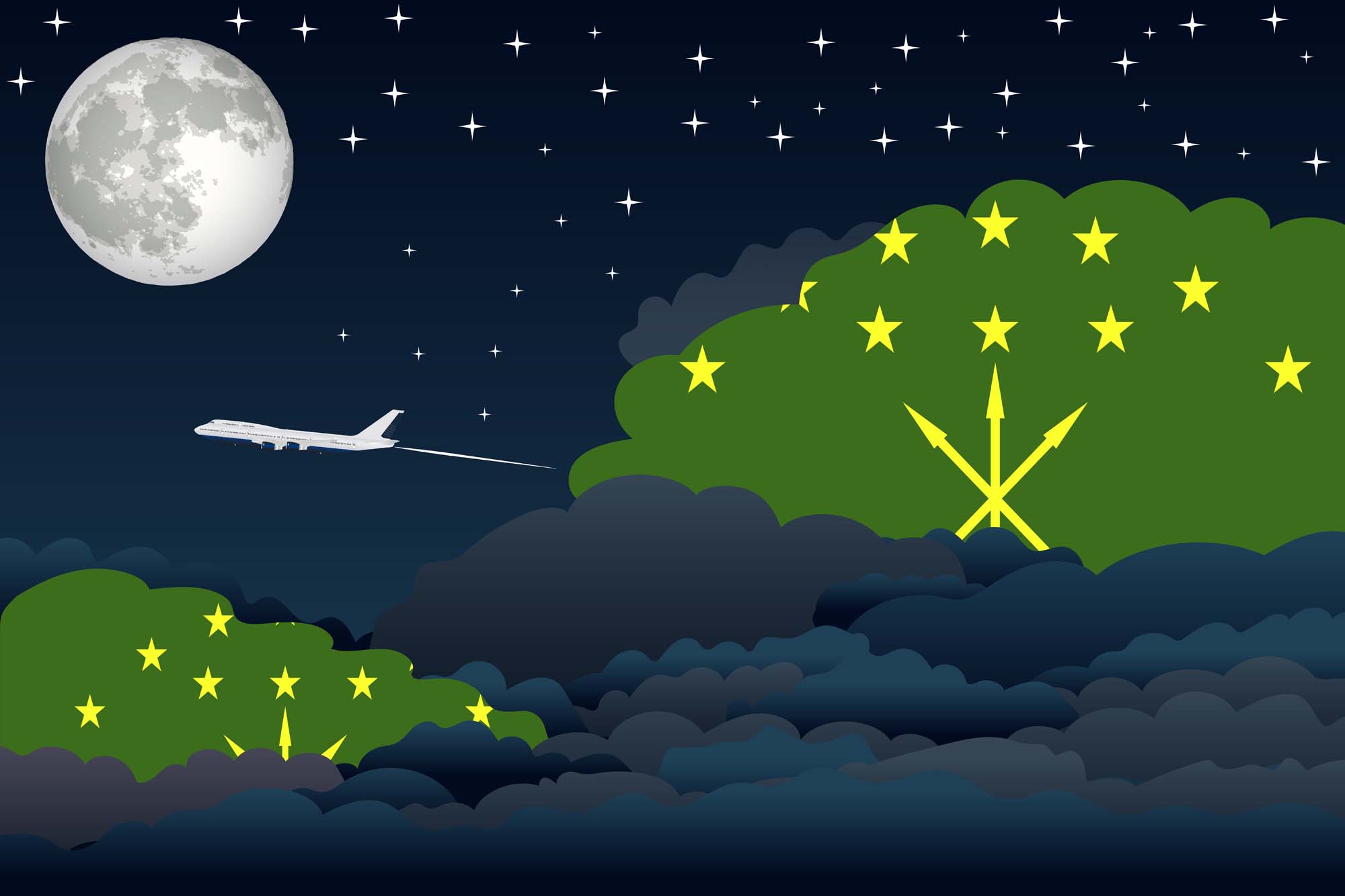 Adygea Night Clouds Blanket Throw image 2