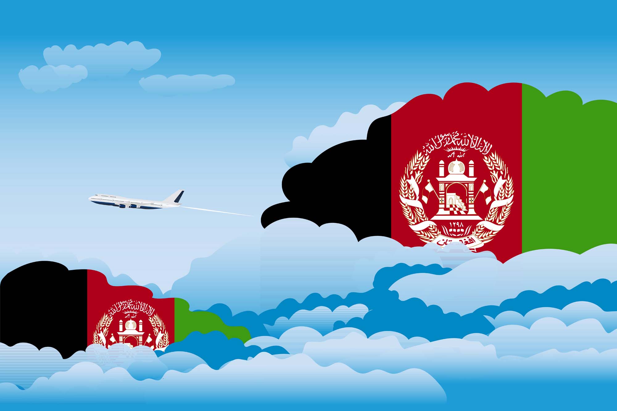 Afghanistan Day Clouds Blanket Throw image 2