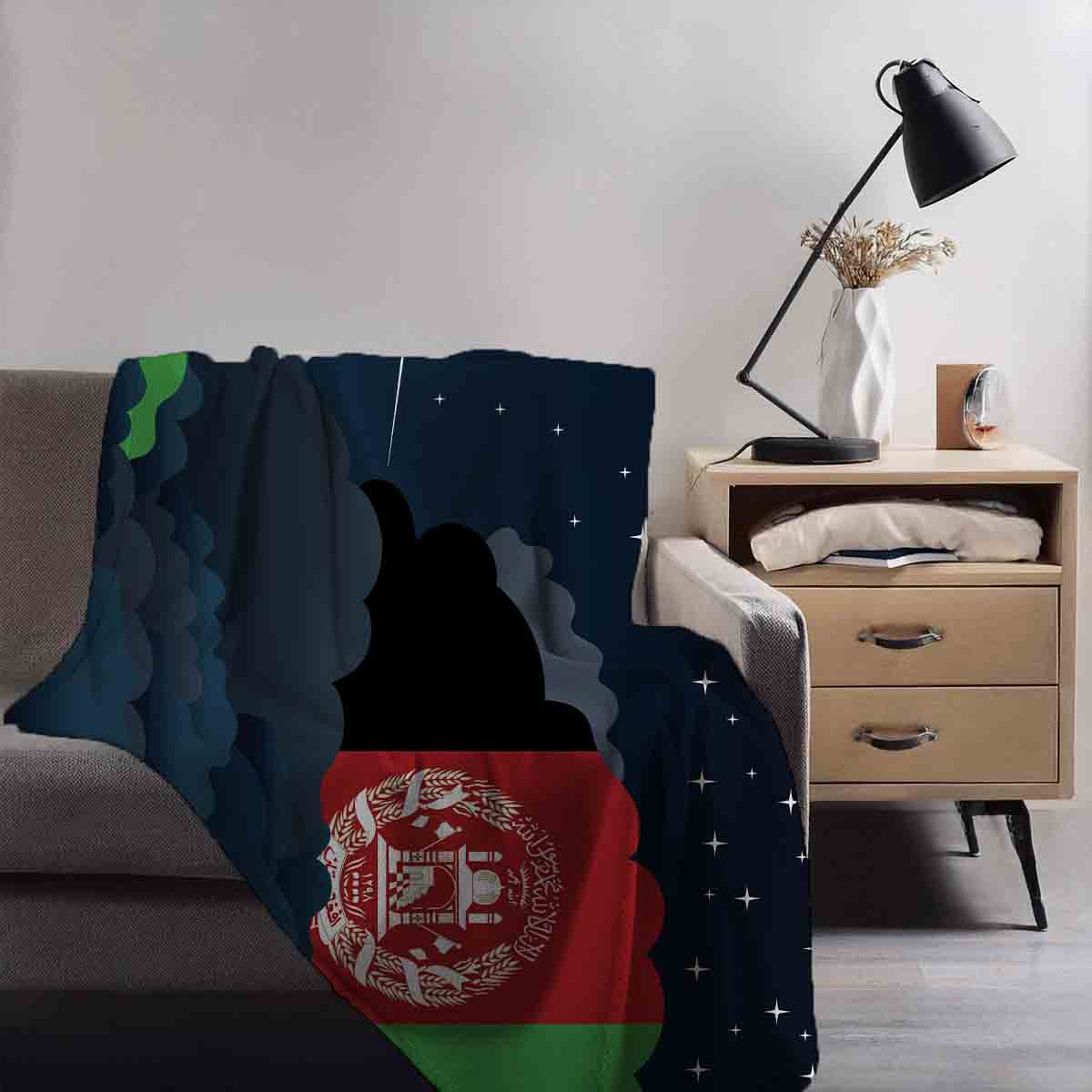 Afghanistan Night Clouds Blanket Throw