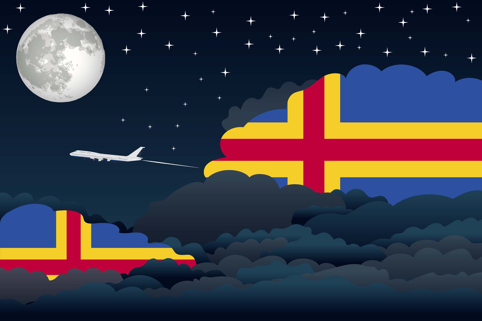 Aland Night Clouds Blanket Throw image 2