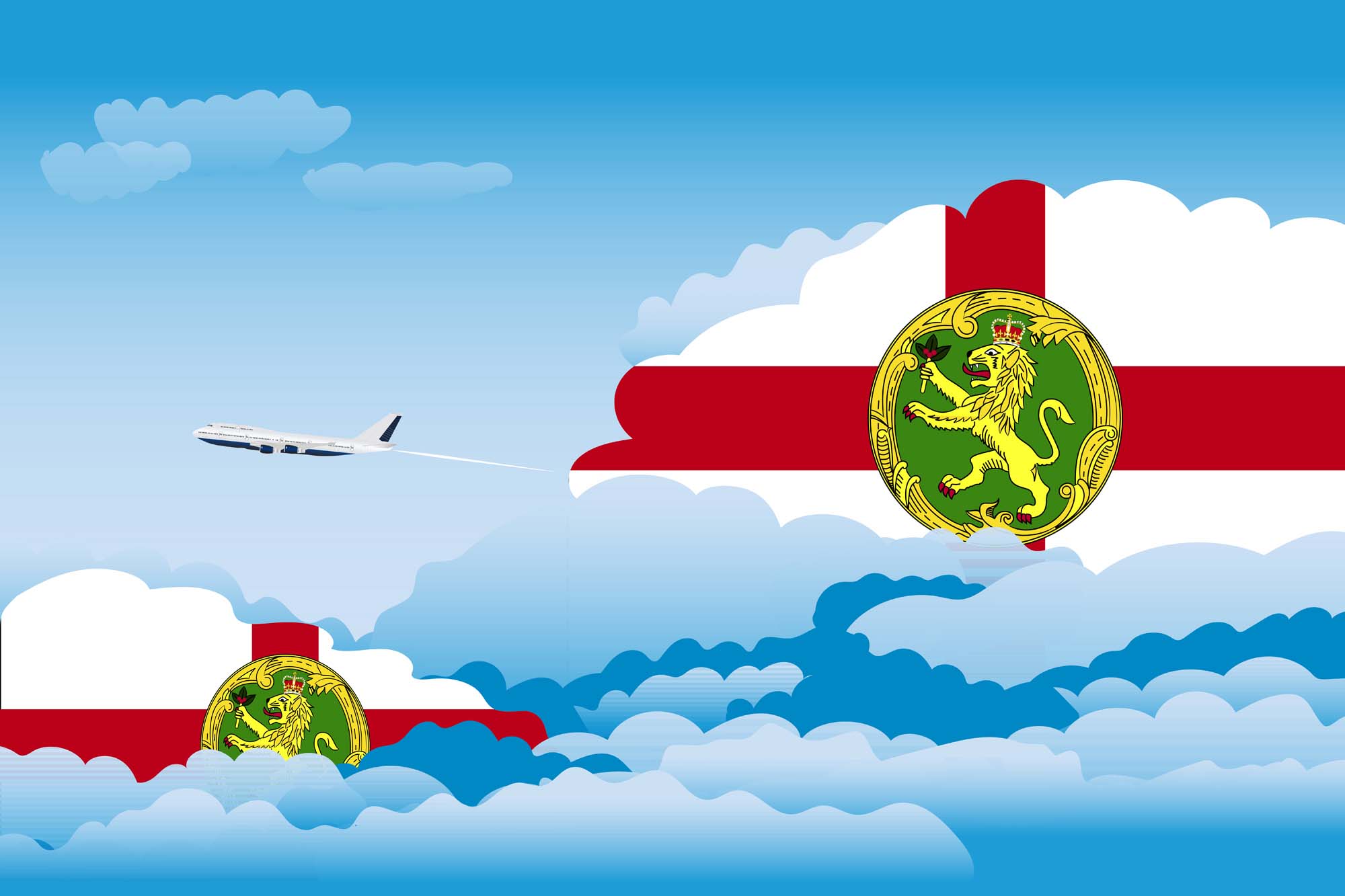 Alderney Day Clouds Blanket Throw image 2