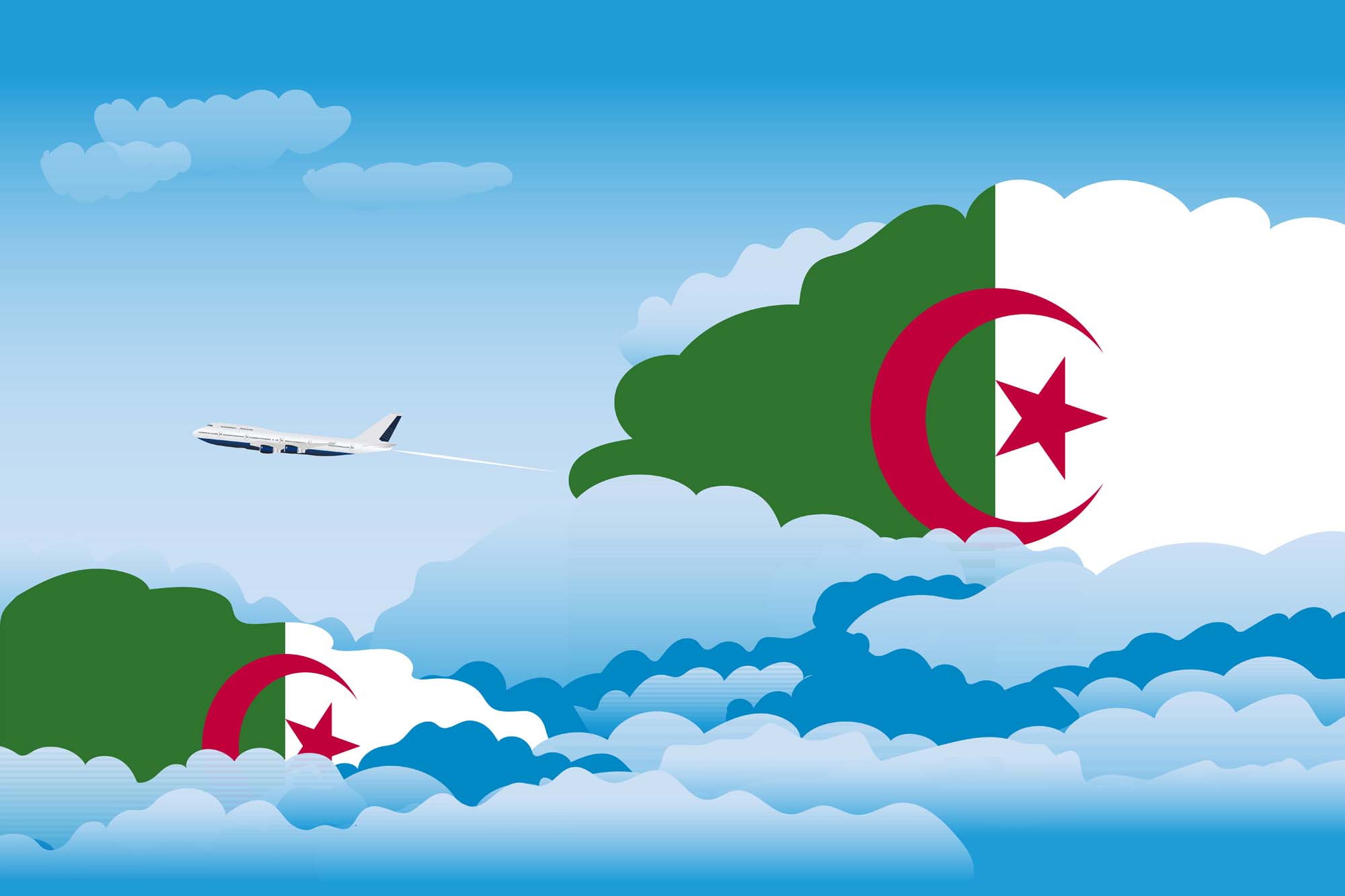 Algeria Day Clouds Blanket Throw image 2