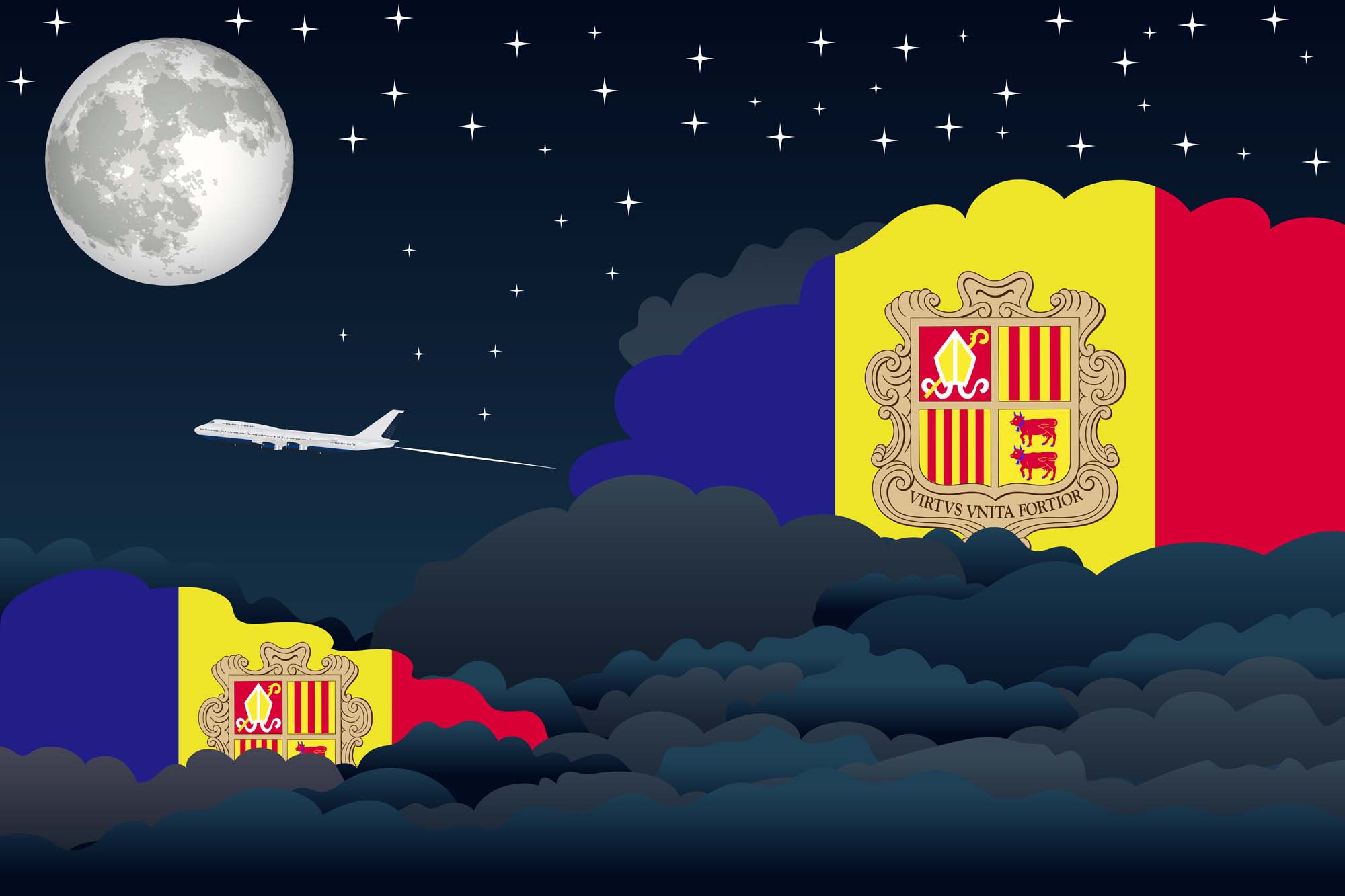 Andorra Night Clouds Blanket Throw image 2