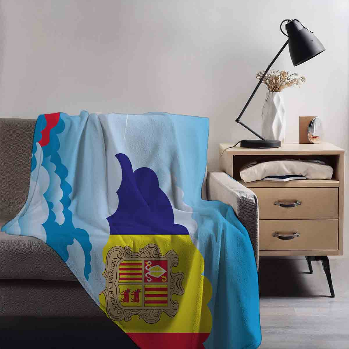 Andorra Day Clouds Blanket Throw