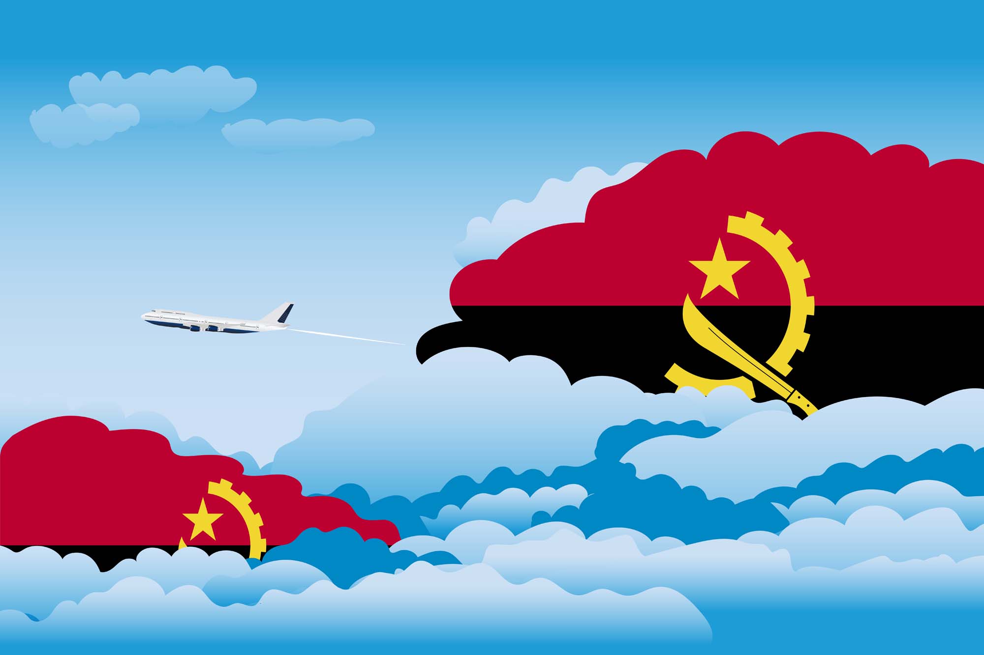 Angola Day Clouds Blanket Throw image 2