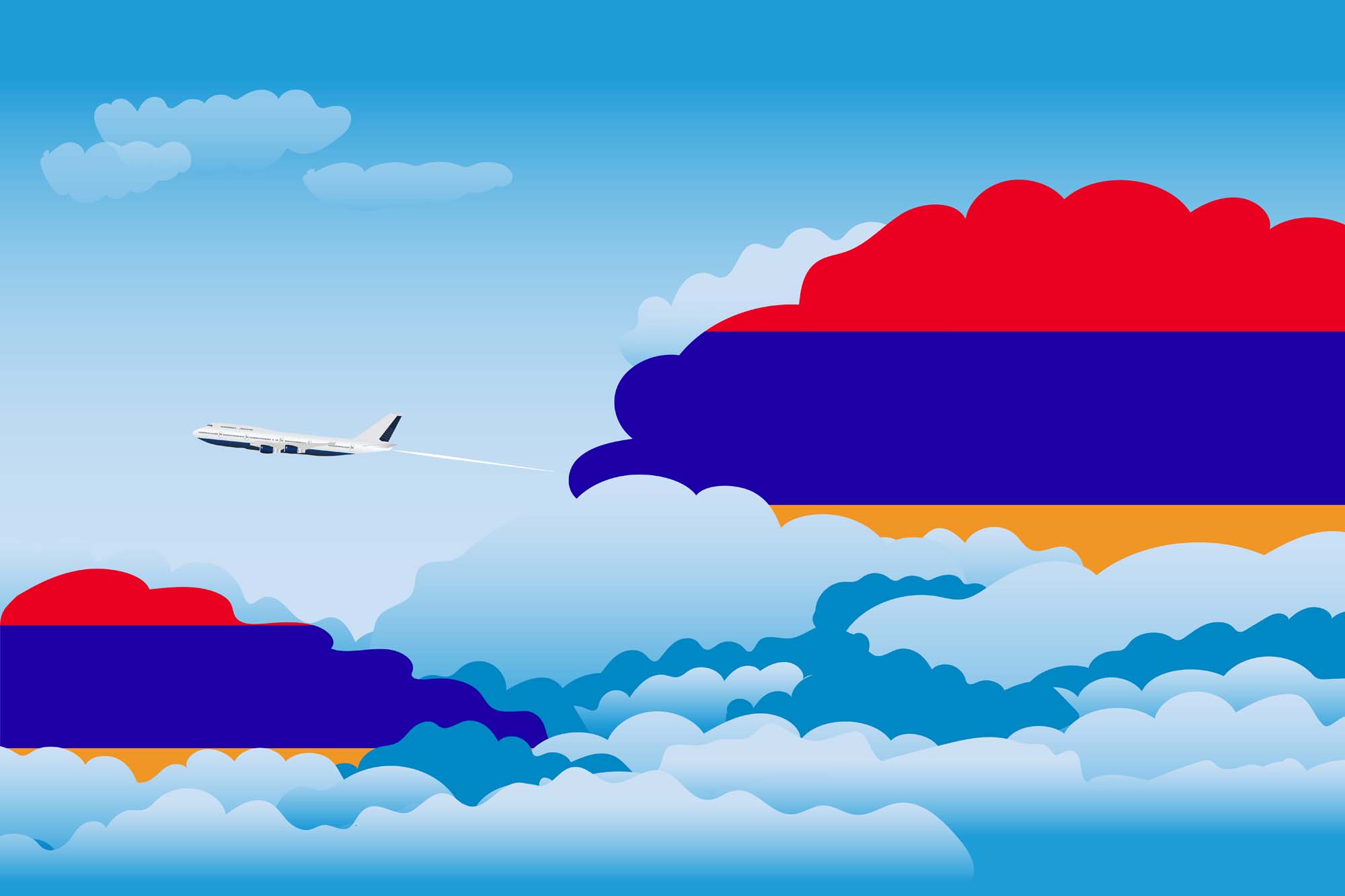 Armenia Day Clouds Blanket Throw image 2