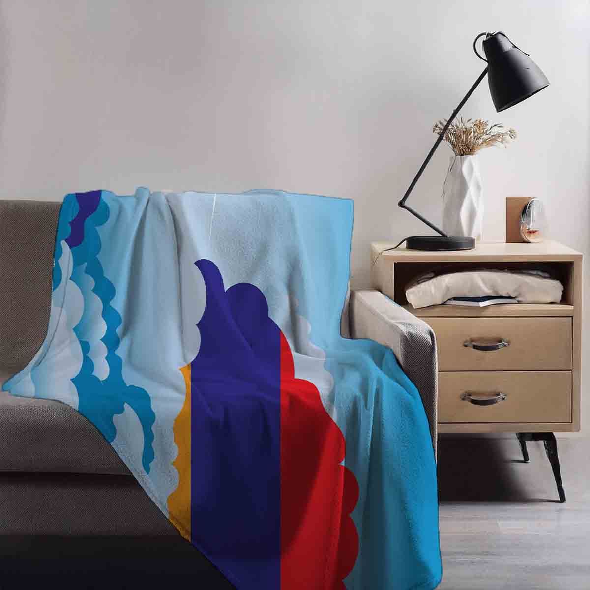 Armenia Day Clouds Blanket Throw