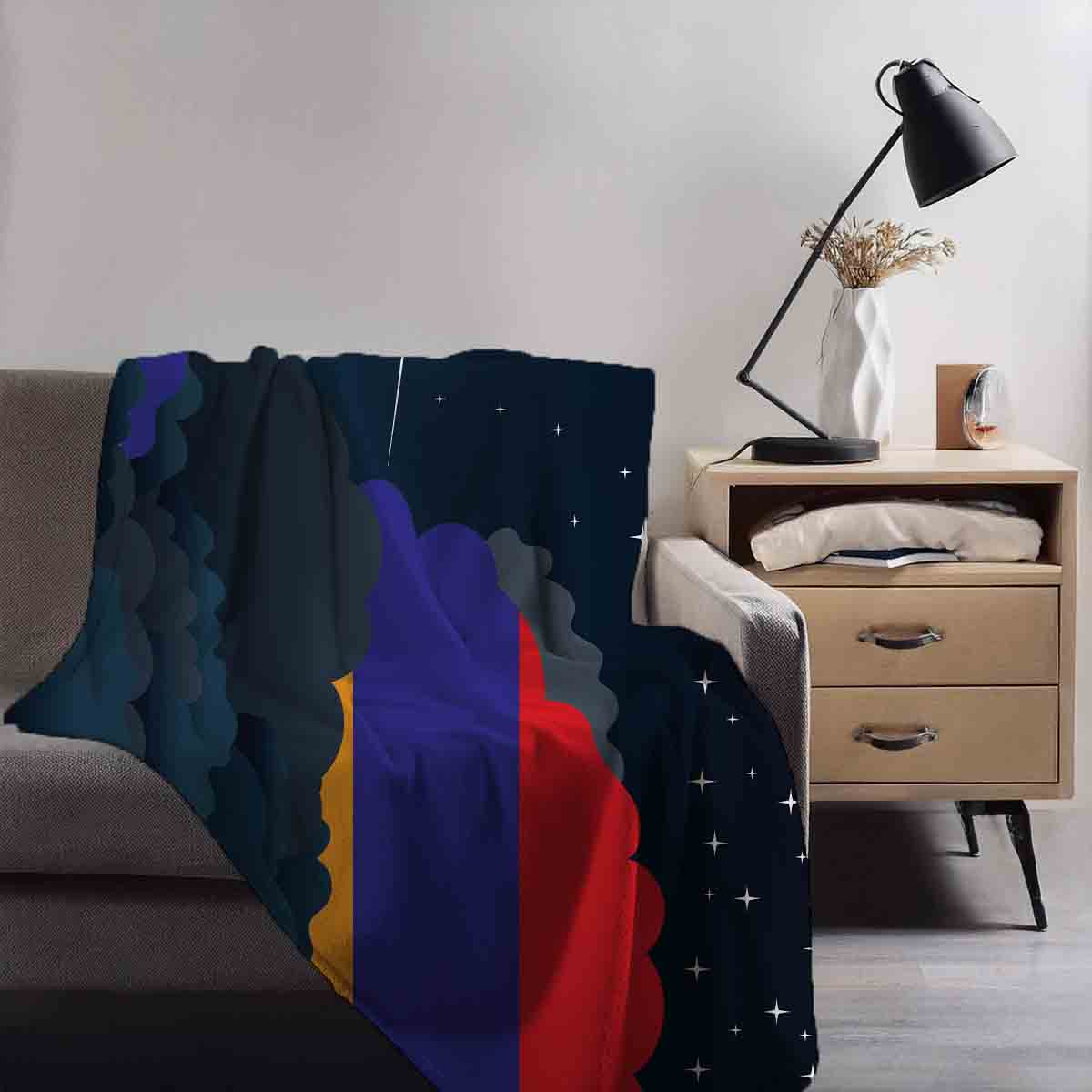 Armenia Night Clouds Blanket Throw
