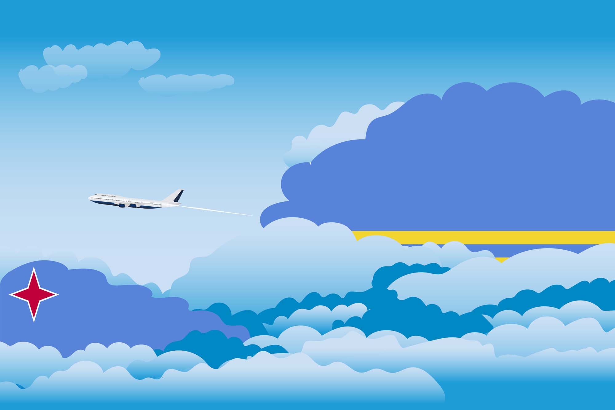 Aruba Day Clouds Blanket Throw image 2