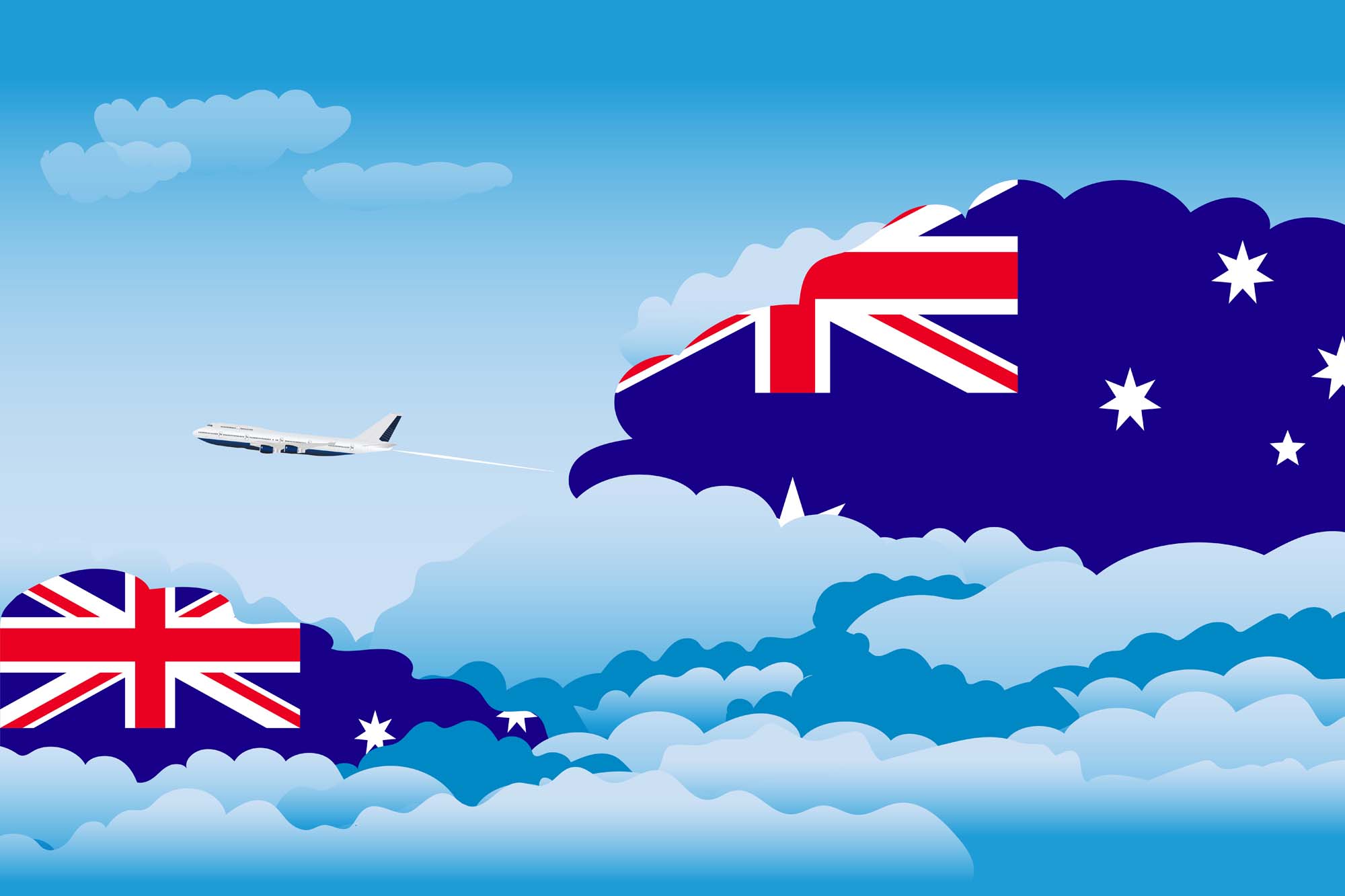 Australia Day Clouds Blanket Throw image 2