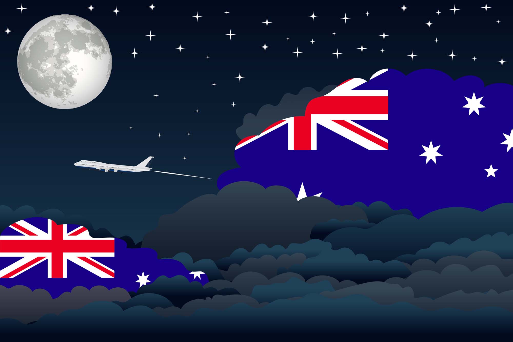 Australia Night Clouds Blanket Throw image 2