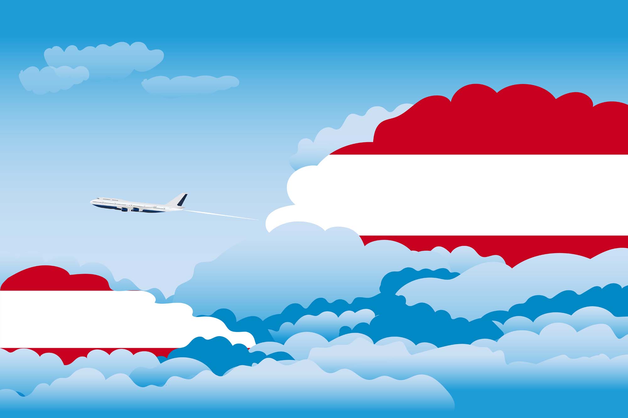Austria Day Clouds Blanket Throw image 2