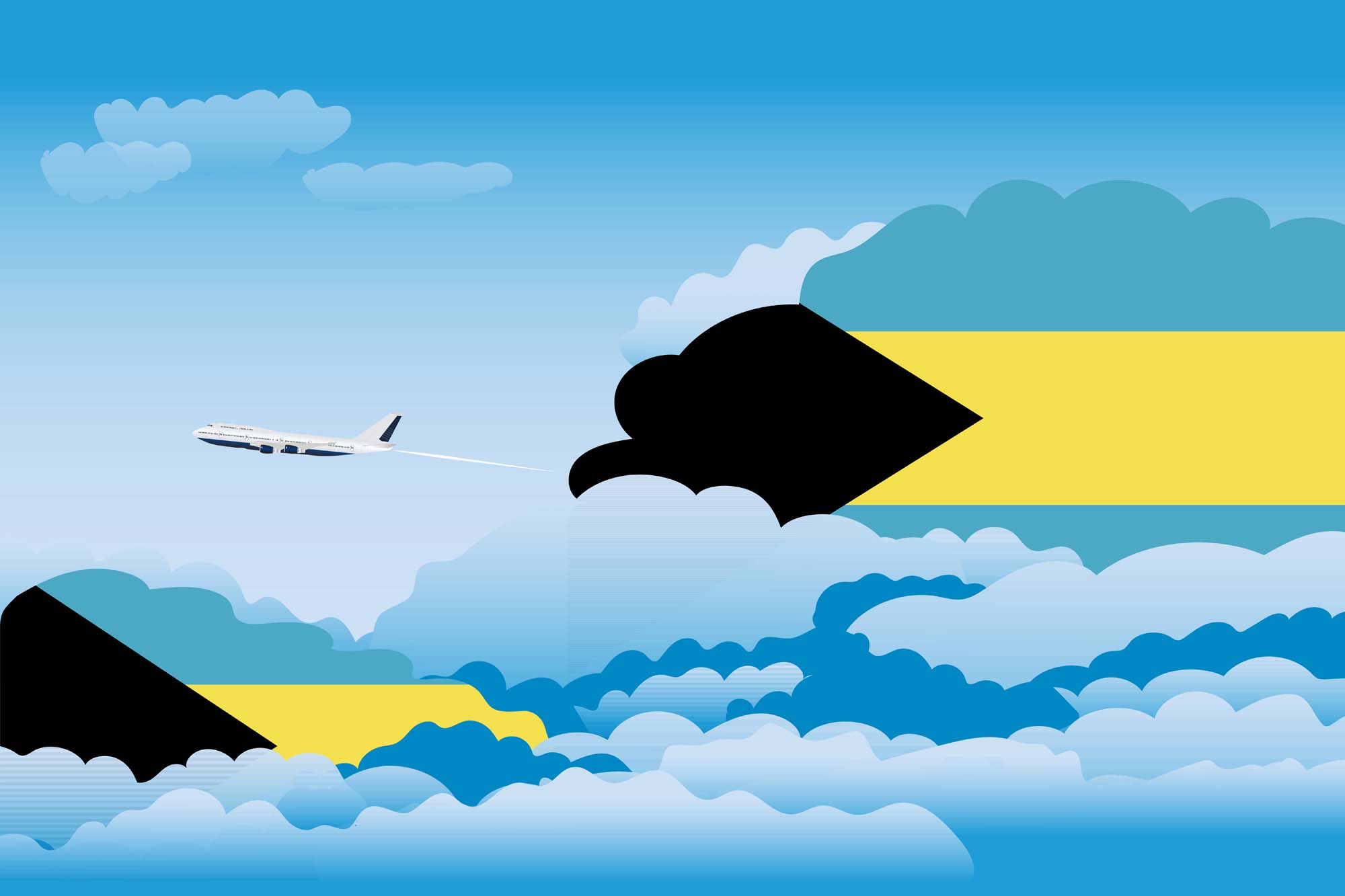 Bahamas Day Clouds Blanket Throw image 2