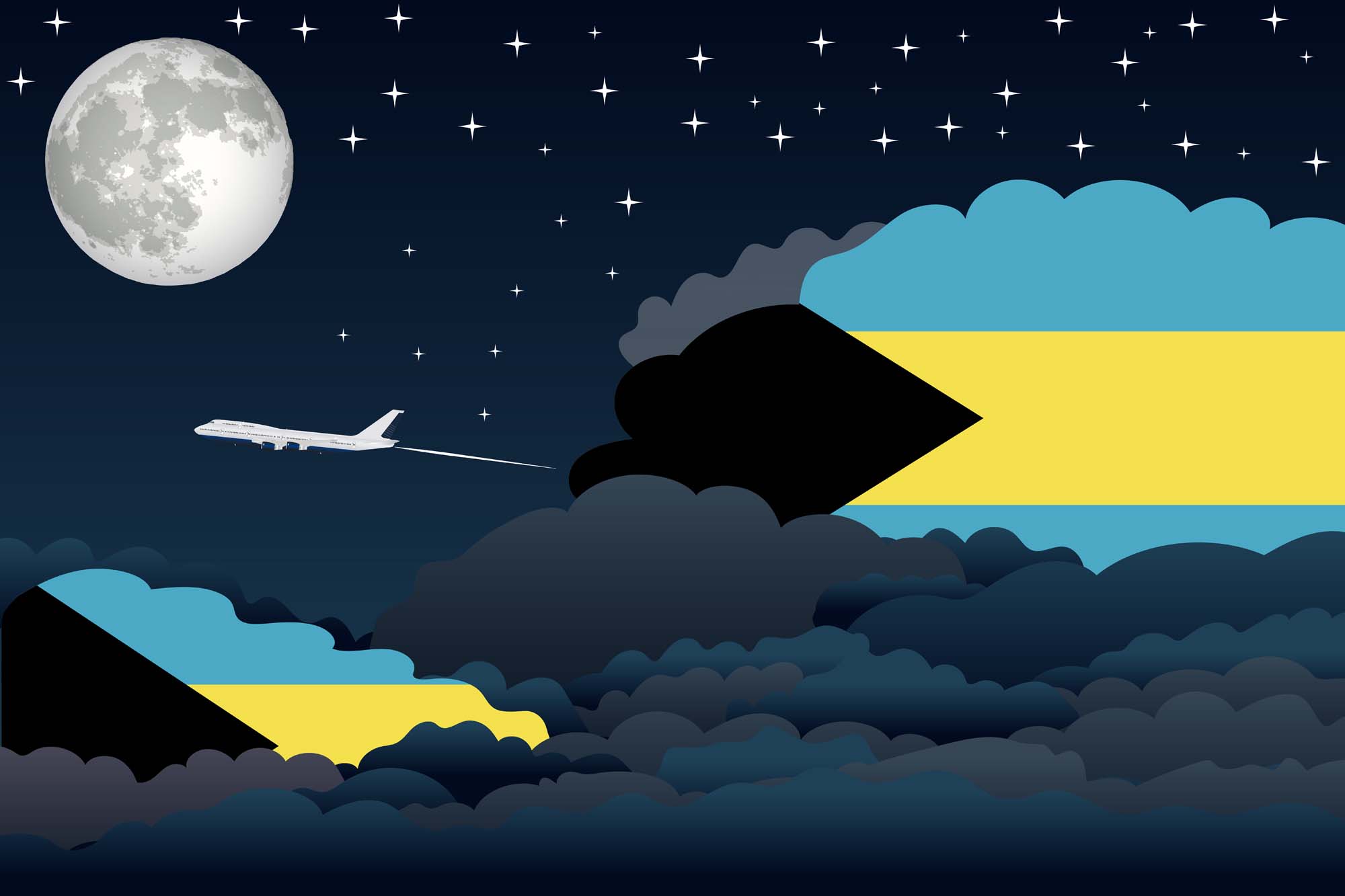Bahamas Night Clouds Blanket Throw image 2