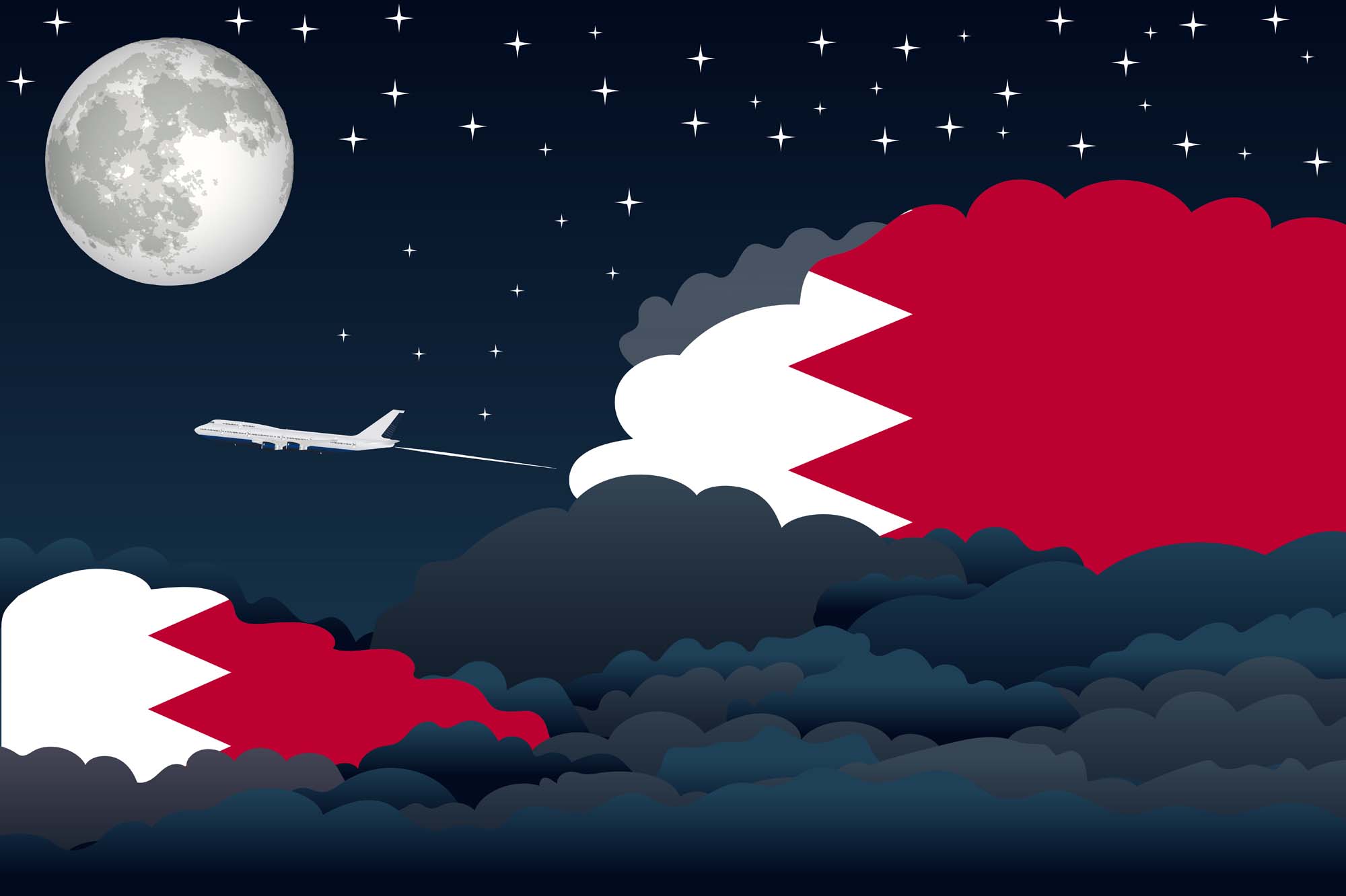 Bahrain Night Clouds Blanket Throw image 2