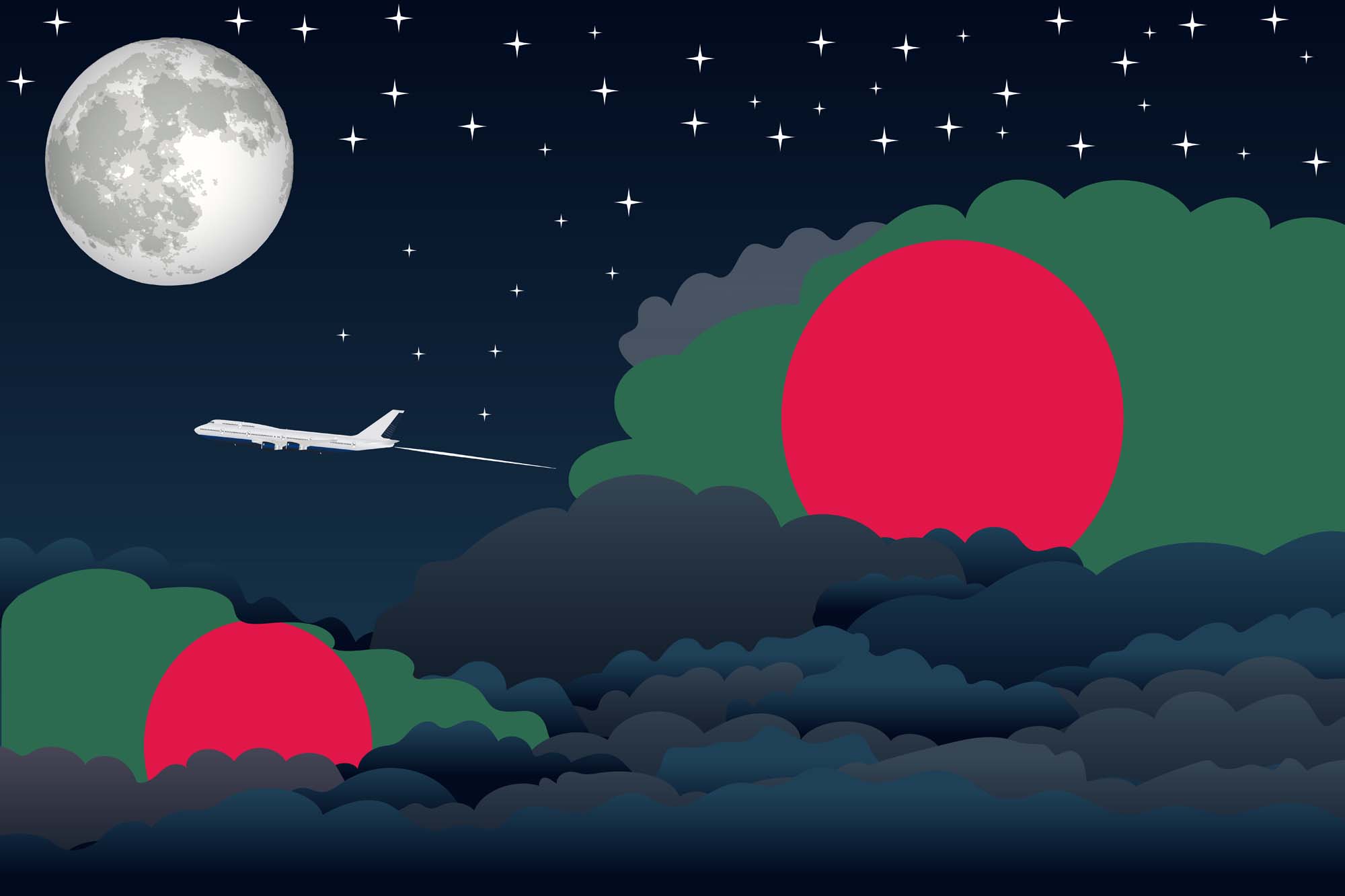Bangladesh Night Clouds Blanket Throw image 2