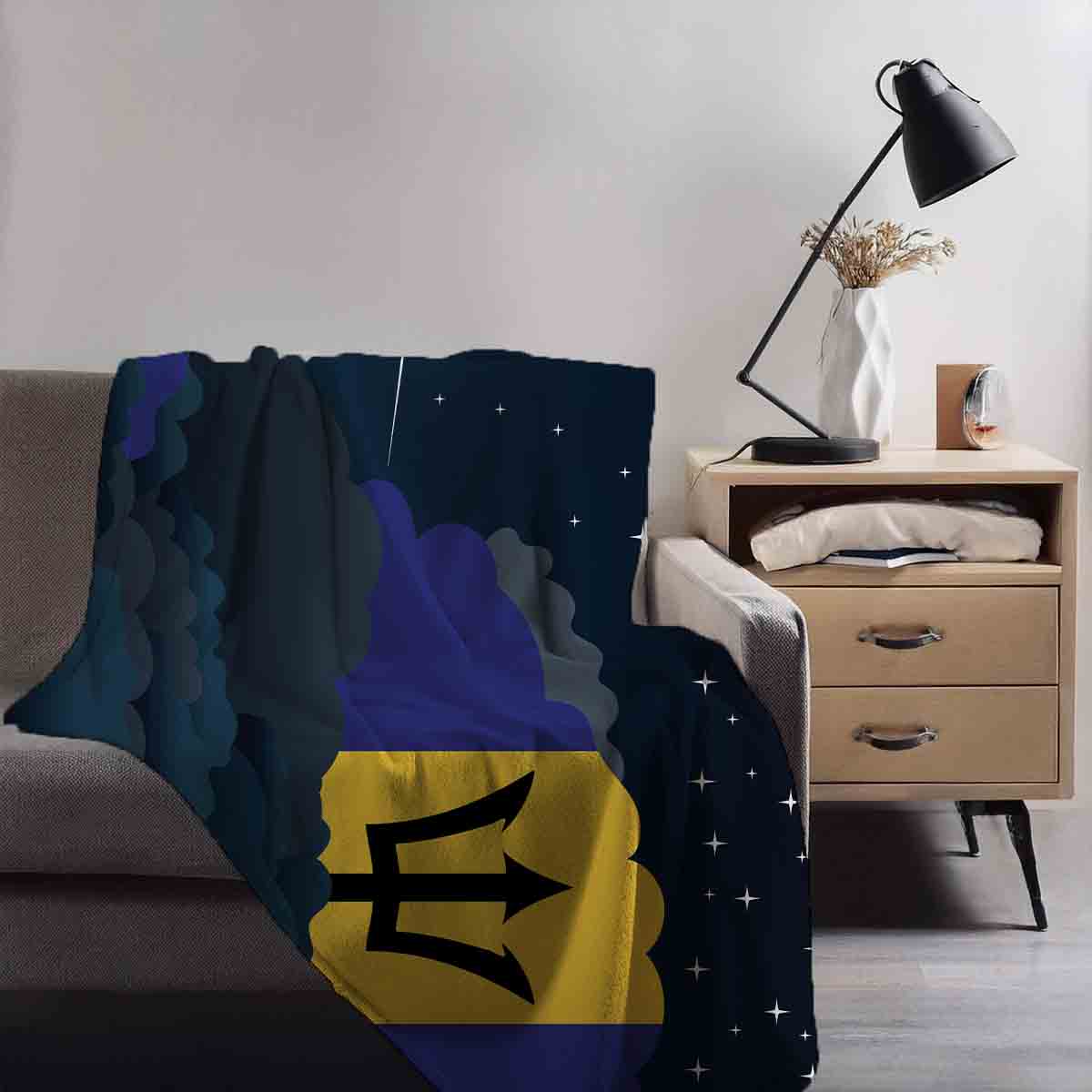 Barbados Night Clouds Blanket Throw