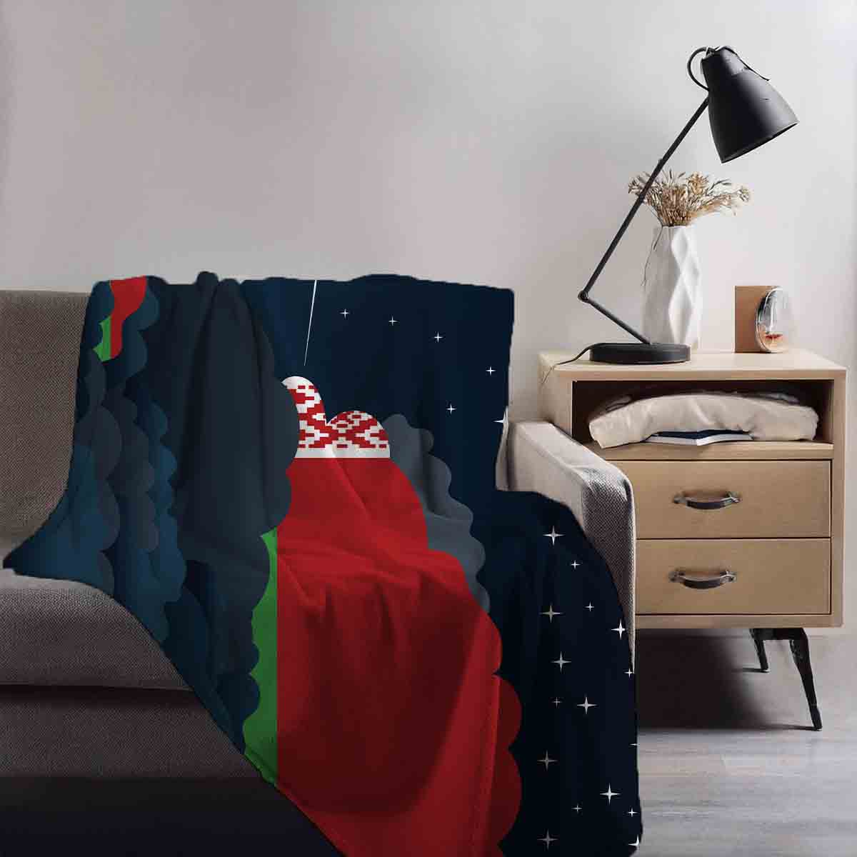 Belarus Night Clouds Blanket Throw