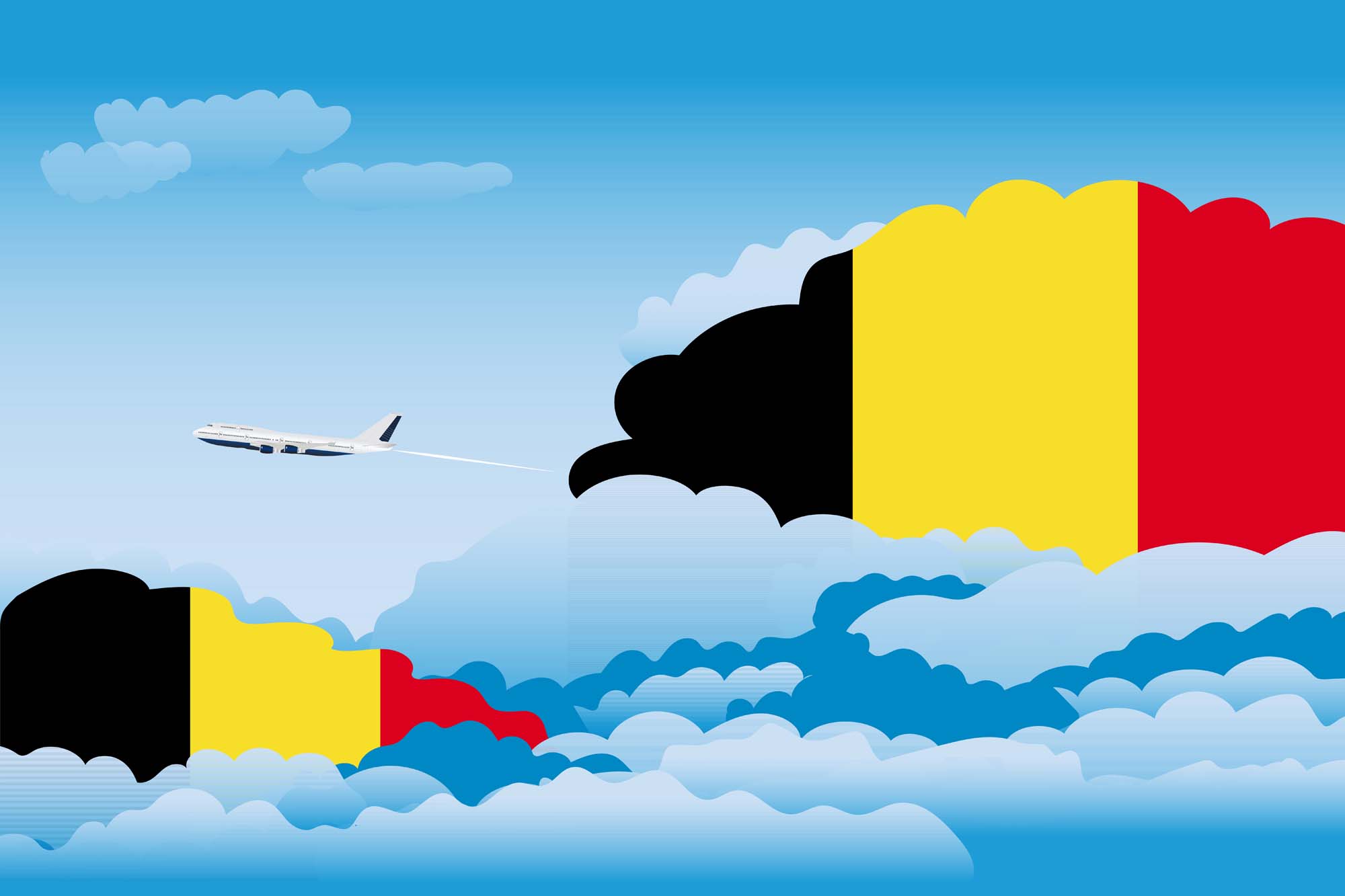 Belgium Day Clouds Blanket Throw image 2