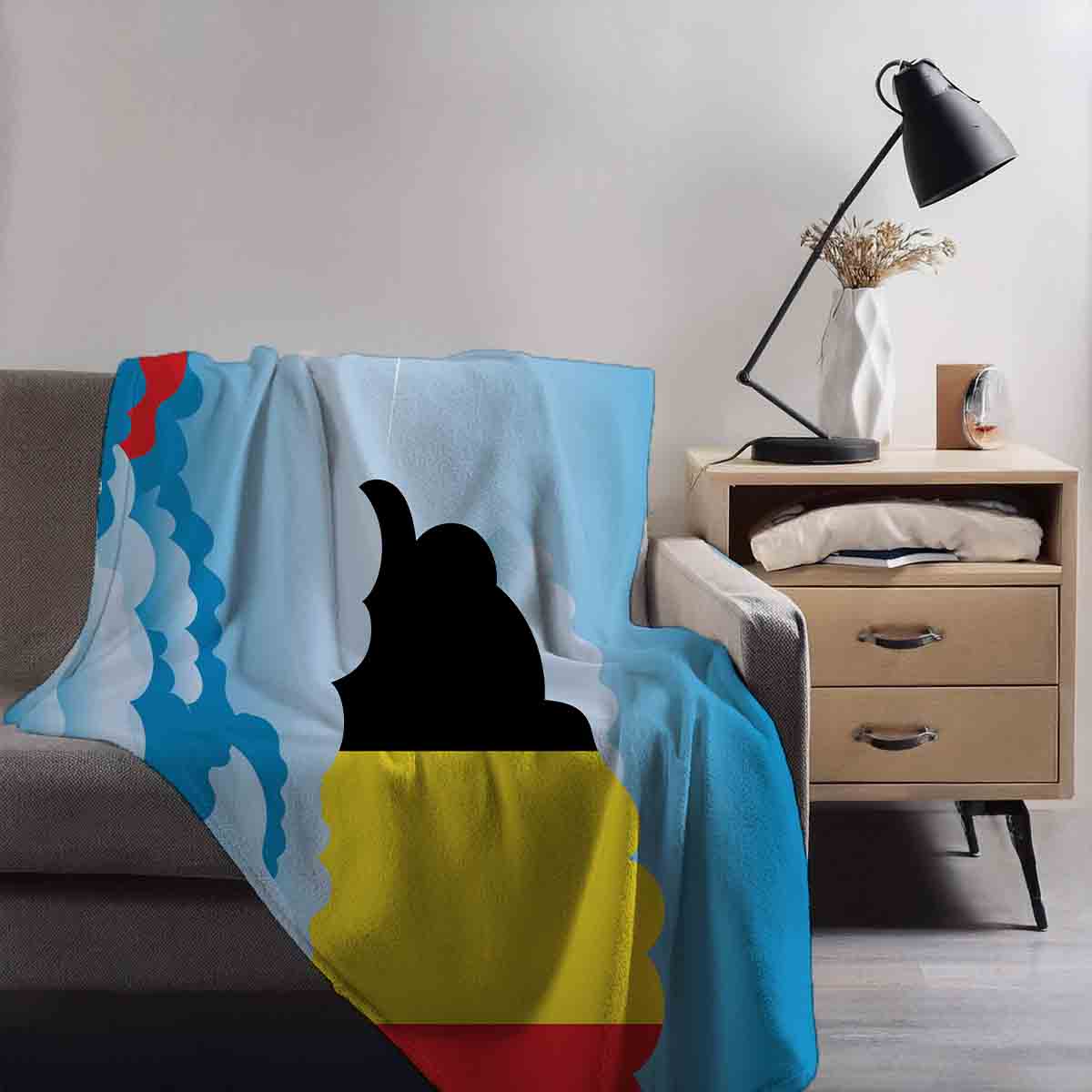 Belgium Day Clouds Blanket Throw
